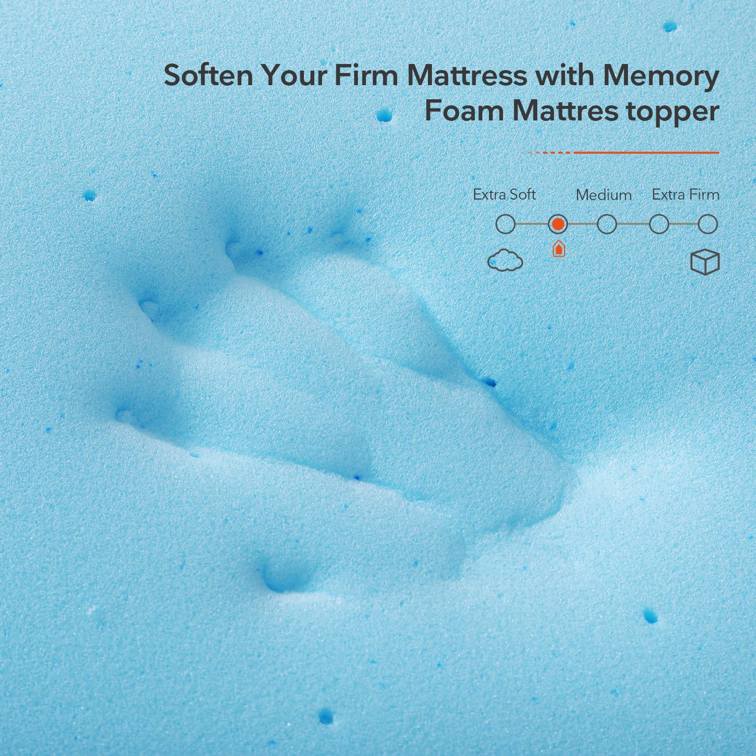 Sweetnight 2 Inch Cooling Gel King Size Mattress Topper - Ultra Soft Gel-Infused Memory Foam for Airflow & Heat Dissipation - Perfect for Hot Sleepers & Pressure Relief - Ideal for Bedroom, Guest Room & Dorm Use