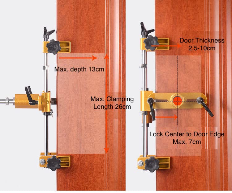**Wooden Door Lock Mortiser Kit - 3 Drill Bits Included for Easy Lock Installation & Replacement | Perfect for Home Security & DIY Projects**