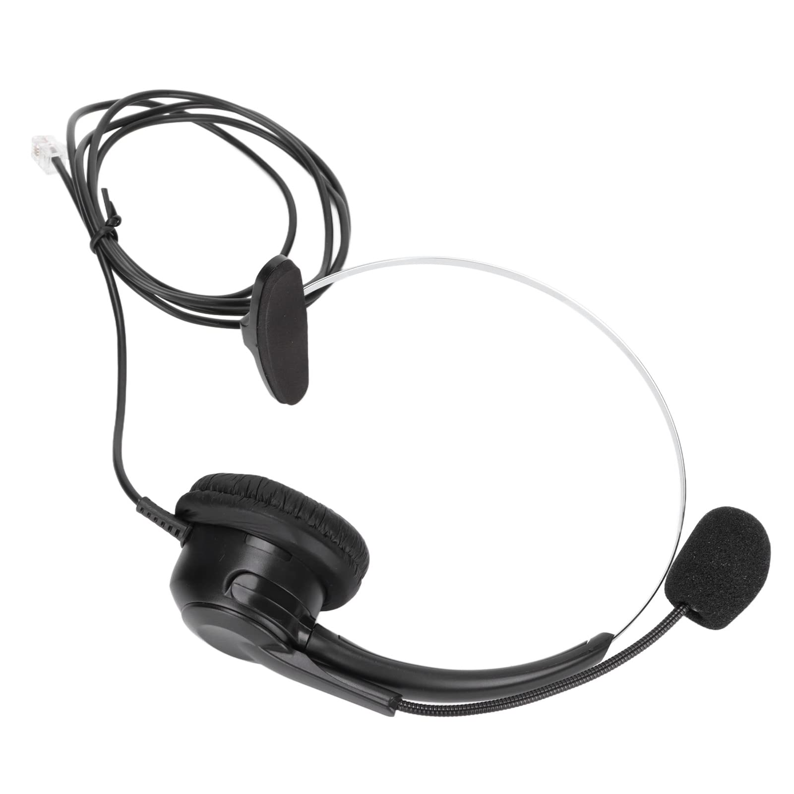 Noise Canceling Corded Telephone Headset with RJ9 Jack & 330° Adjustable Mic - Comfortable Office Headset for Call Center, Home & Business Landline Phones - Perfect for Long Calls & Customer Service