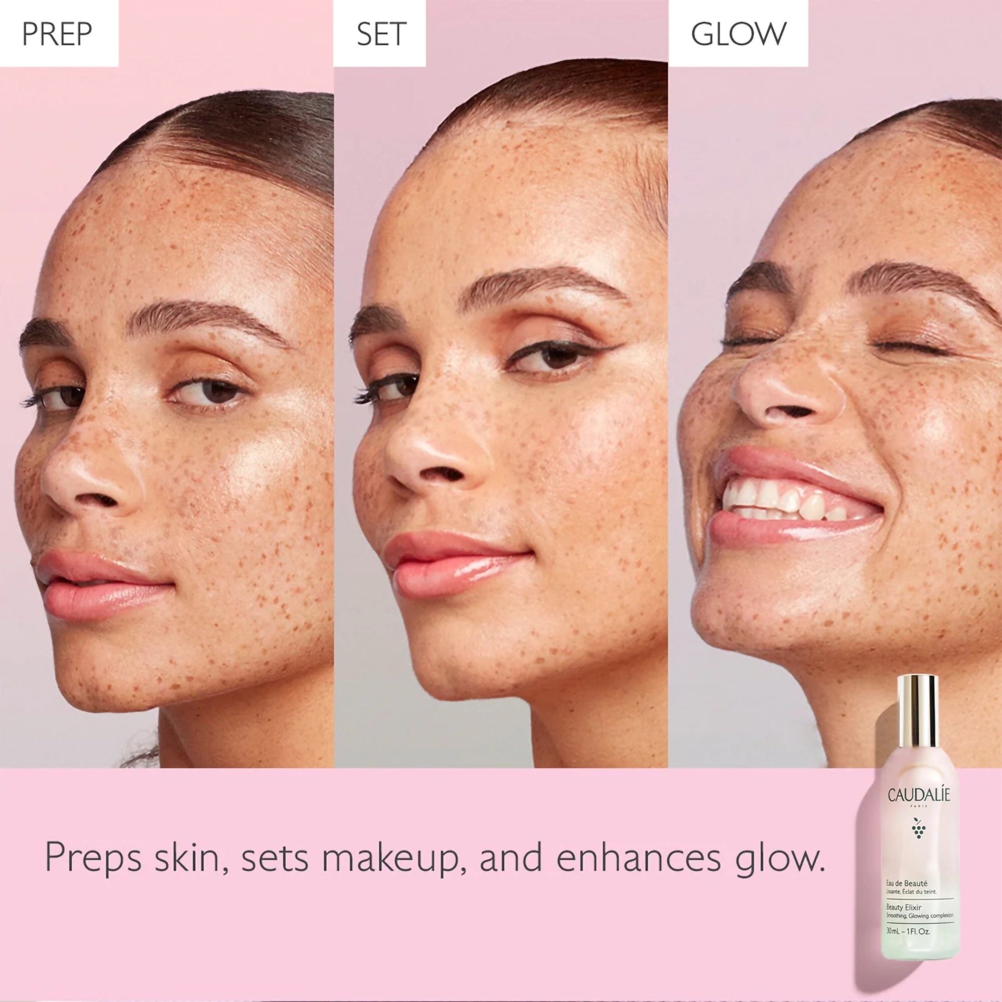 Caudalie Beauty Elixir Face Mist - Hydrating & Refreshing Facial Spray with Grape Water & Essential Oils for Glowing Skin | Perfect for Travel, Gym & Makeup Setting