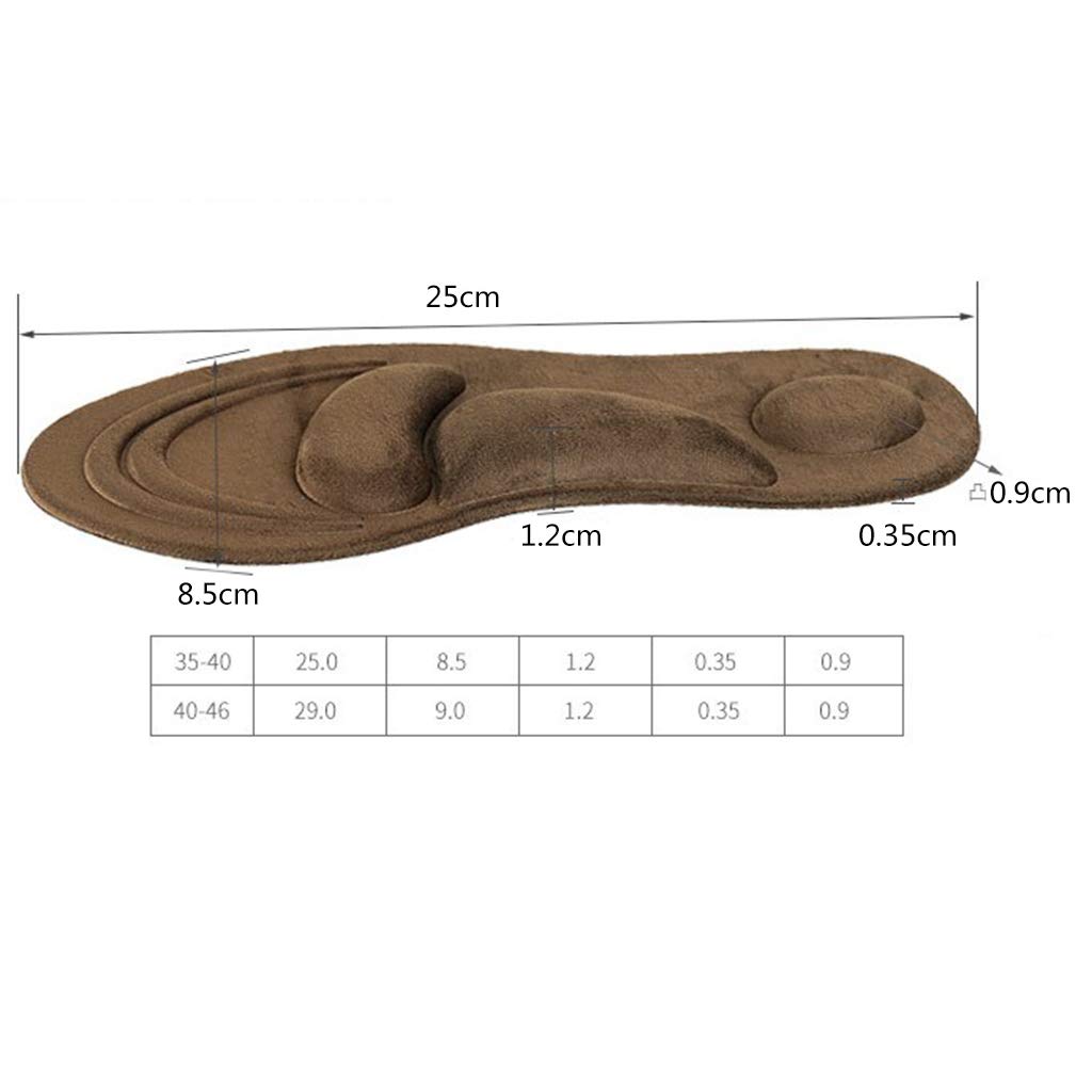 4 Pack Women's Foot Massage Arch Support Insoles - Beige Sponge Shoe Inserts (25 x 8.5cm) for Comfort & Pain Relief - Perfect for High Heels, Work Shoes & Daily Walking