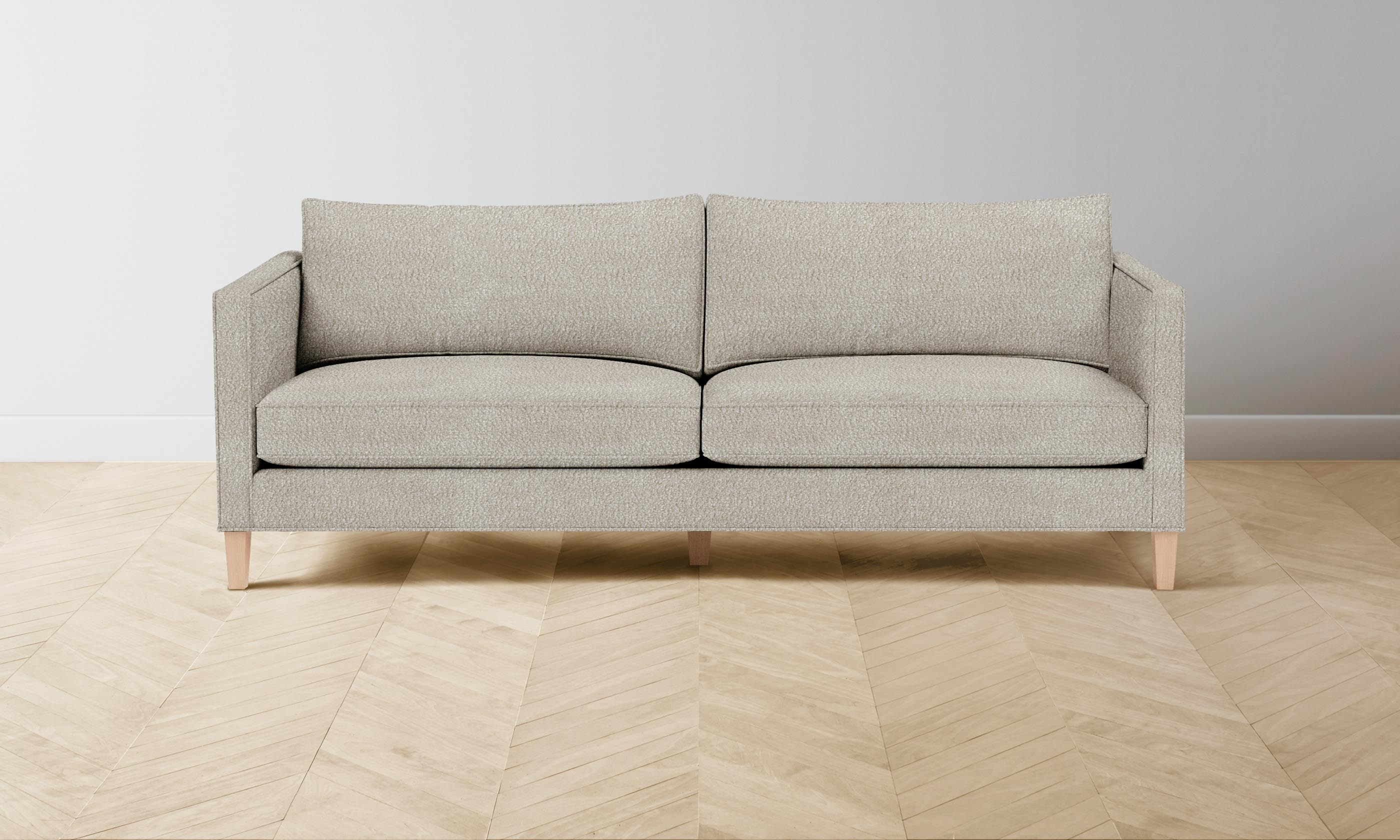 The Crosby Sofa - Premium Italian Bouclé Fabric Upholstered Modern Living Room Furniture for Cozy Home & Office Decor