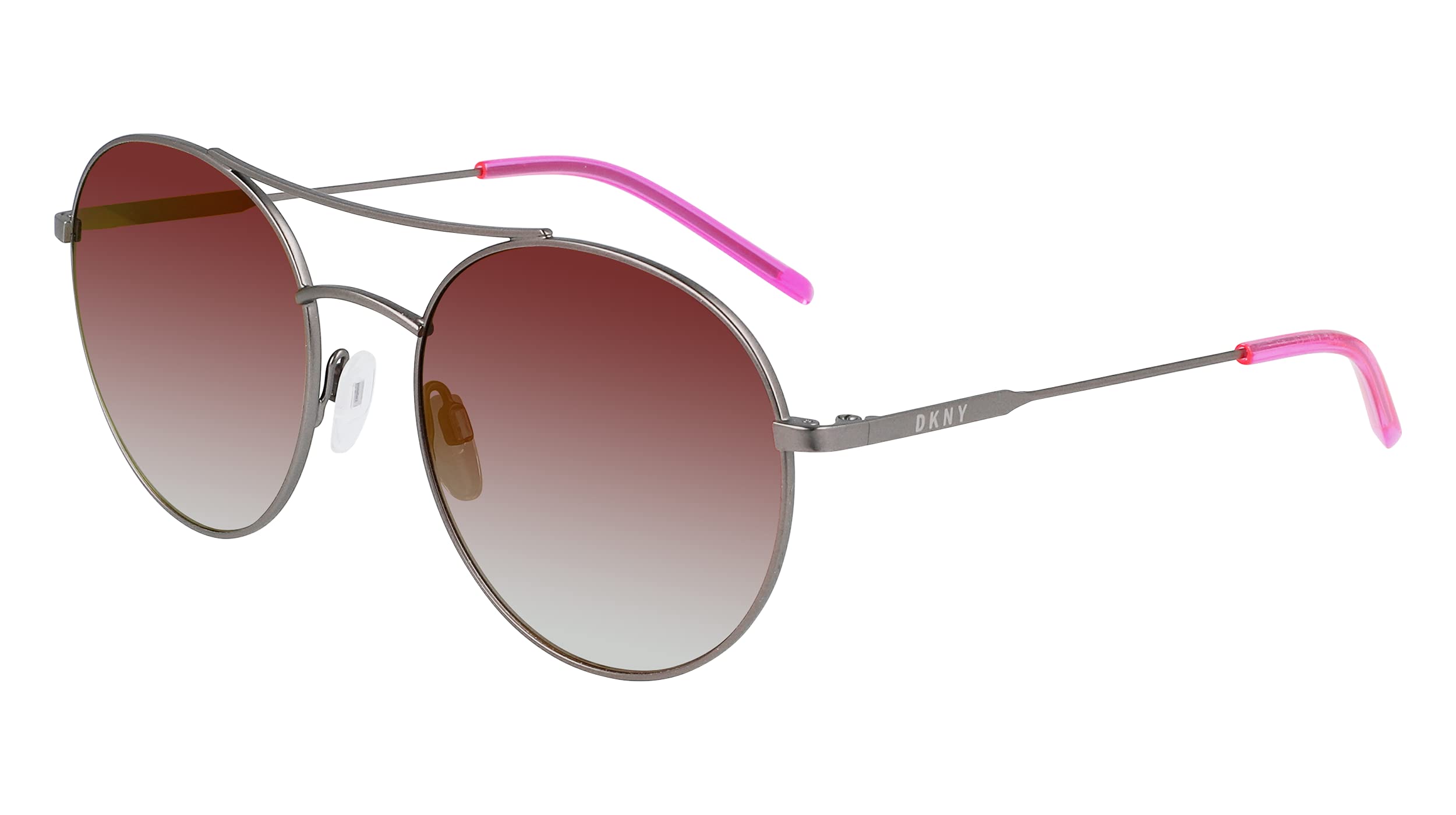 DKNY Women's Dk305s Round Sunglasses - Polarized UV Protection Fashion Sunglasses for Women, Trendy Round Frame Shades for Driving, Beach & Outdoor Activities