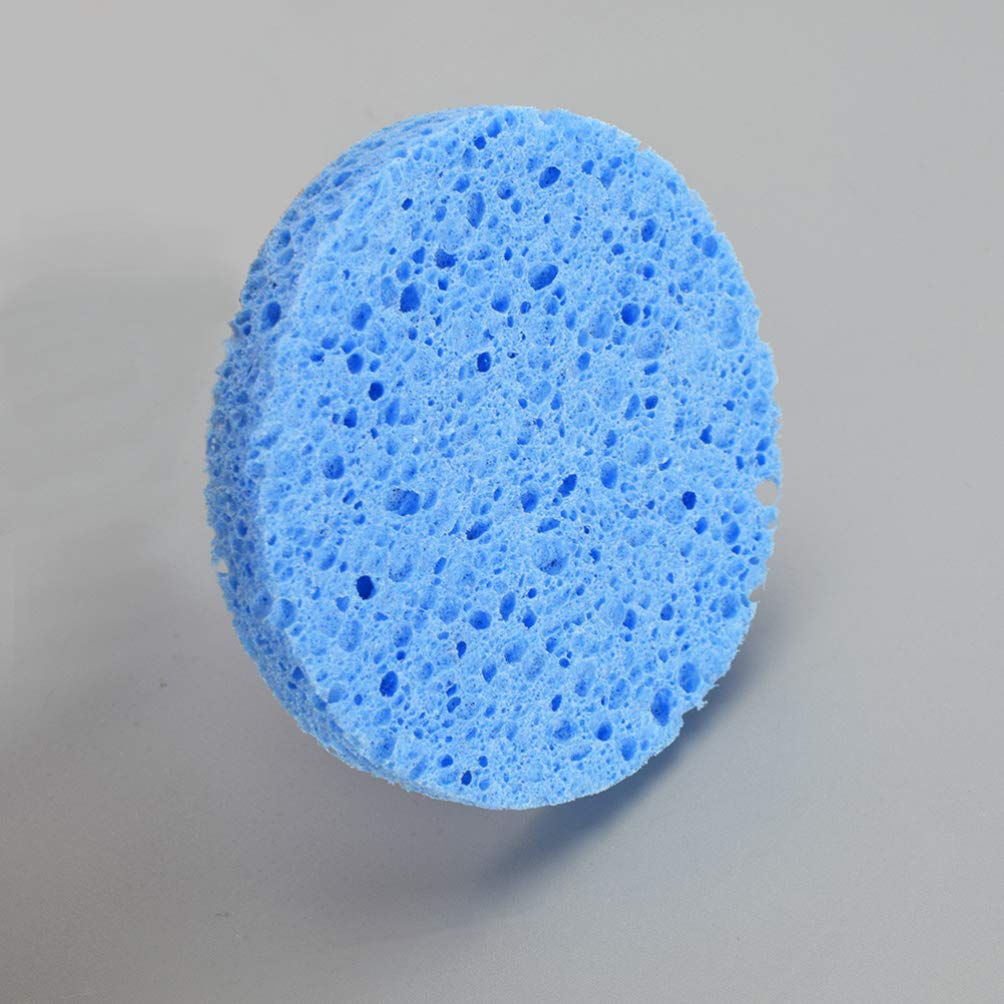Epson Makeup Sponges 10-Pack - Compressed Natural Cellulose Facial Sponges for Makeup Removal & Quick Cleaning | Soft, Reusable Makeup Blending Sponge for Foundation, Concealer & Powder Application (Blue)