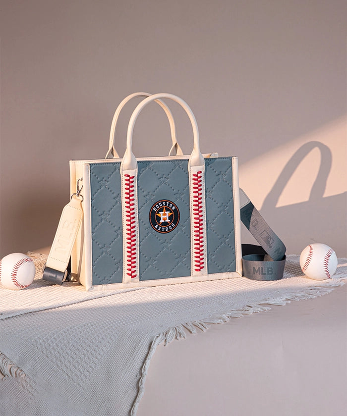 Official MLB Houston Astros Tote Bag - Durable Canvas Shopper with Team Logo - Perfect for Baseball Games, Grocery Shopping & Beach Trips