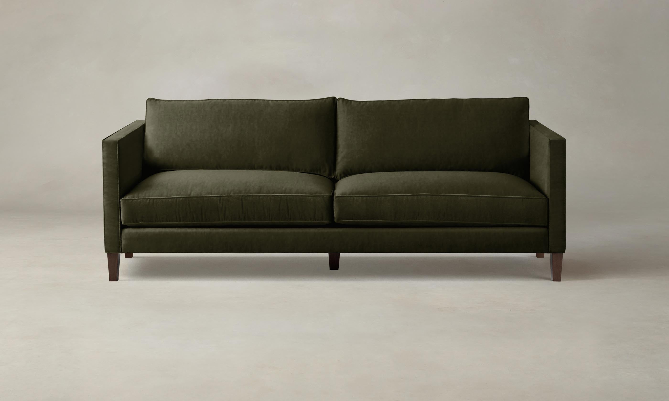 Crosby Sofa - Luxurious Performance Velvet in Olive Green | Perfect for Living Room, Lounge & Modern Home Decor