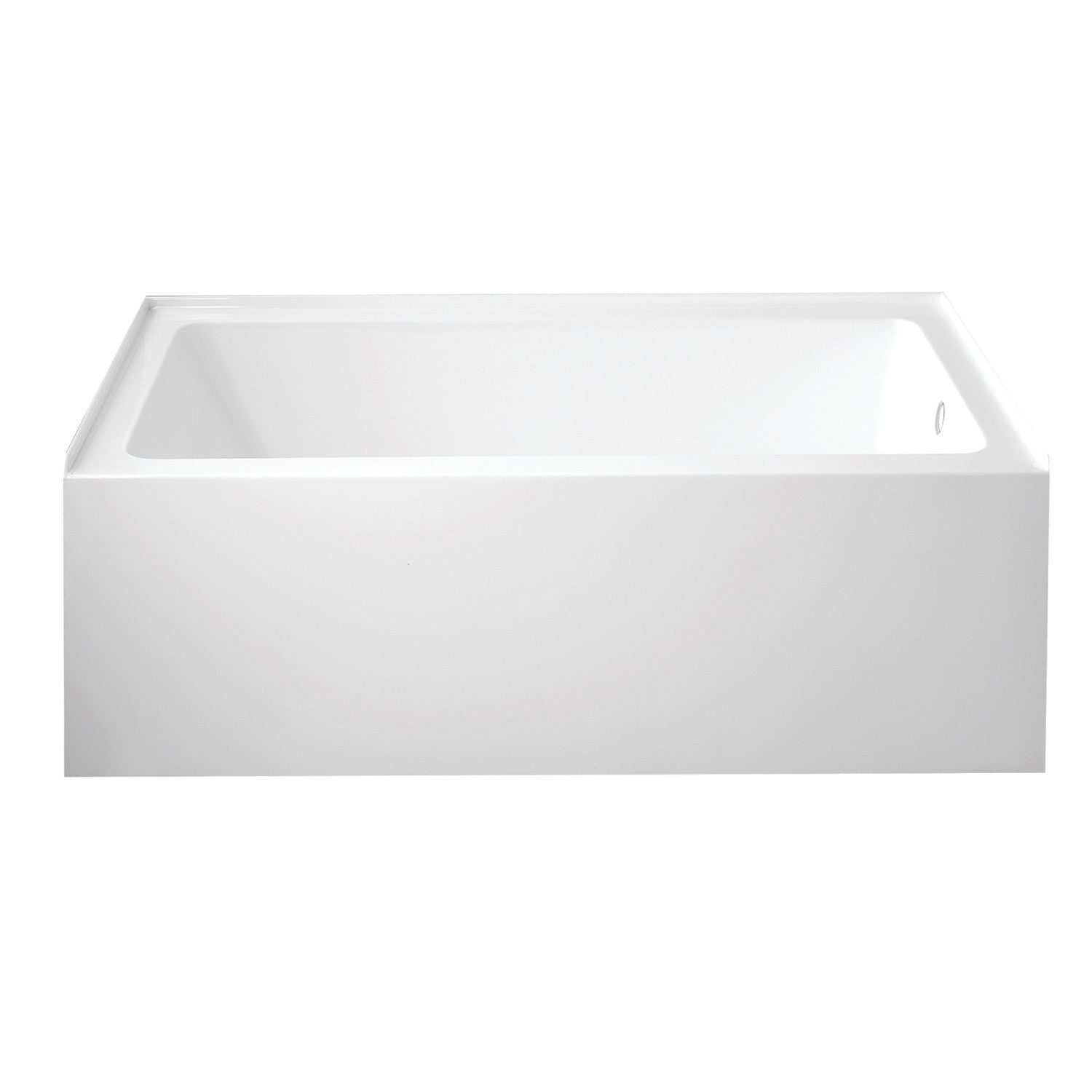 Aqua Eden VTAP6032R22C 60 Inch Acrylic Rectangular 3 Wall Alcove Bathtub with Anti-Slip Surface, Right Hand Drain, Glossy White - Perfect for Modern Bathroom Renovation and Spa-Like Relaxation at Home