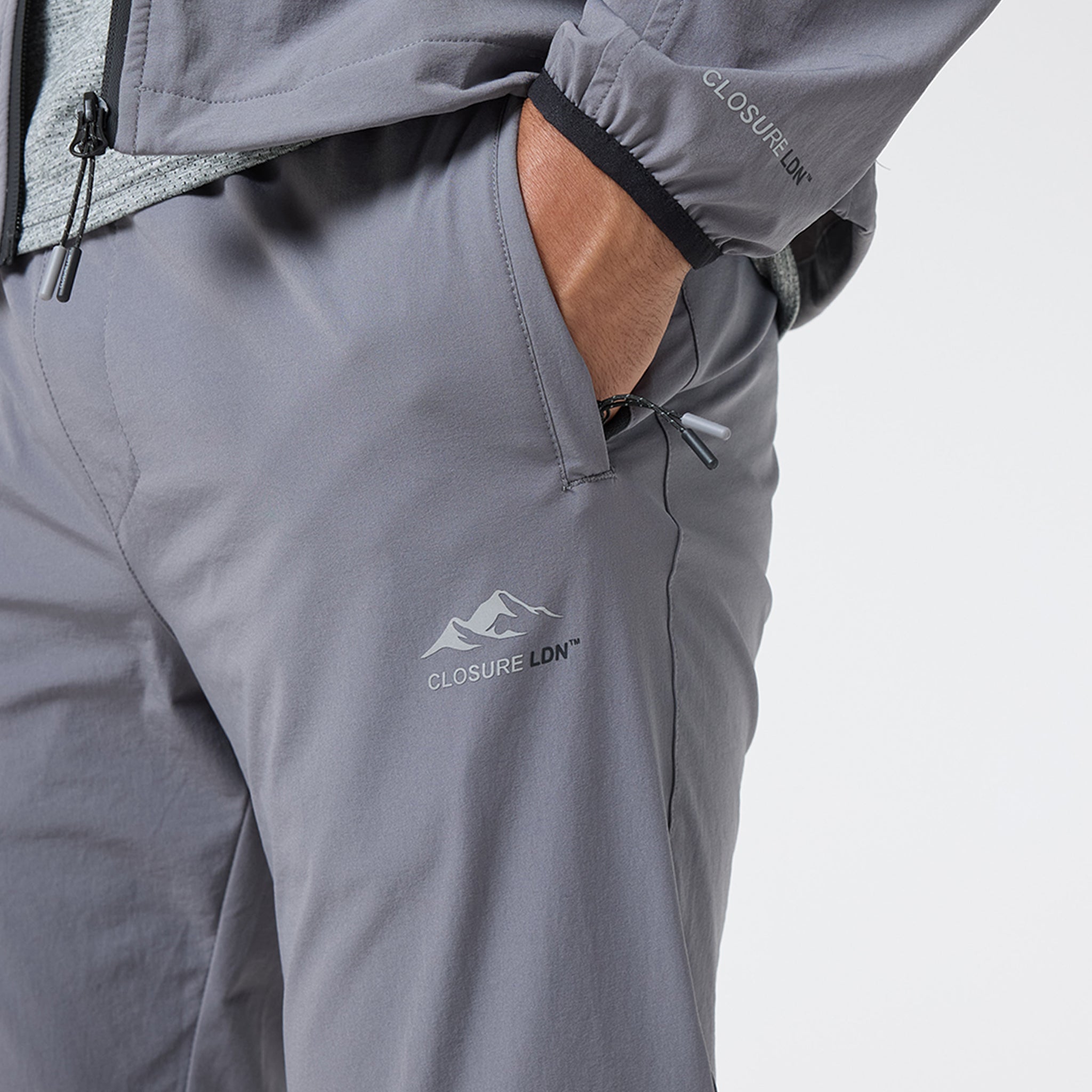 High-Performance Tech Pants for Men & Women - Breathable & Stretchable Workout Pants in Grey | Ideal for Gym, Running, Yoga & Outdoor Activities