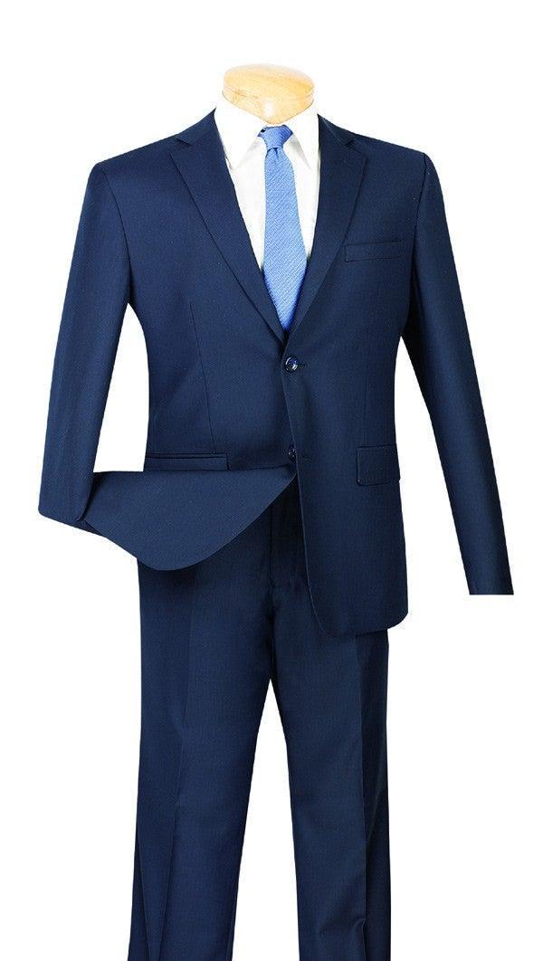 Men's Ultra Slim Fit 2-Piece Suit in Navy Blue | Formal Business Attire for Weddings, Interviews & Office Wear