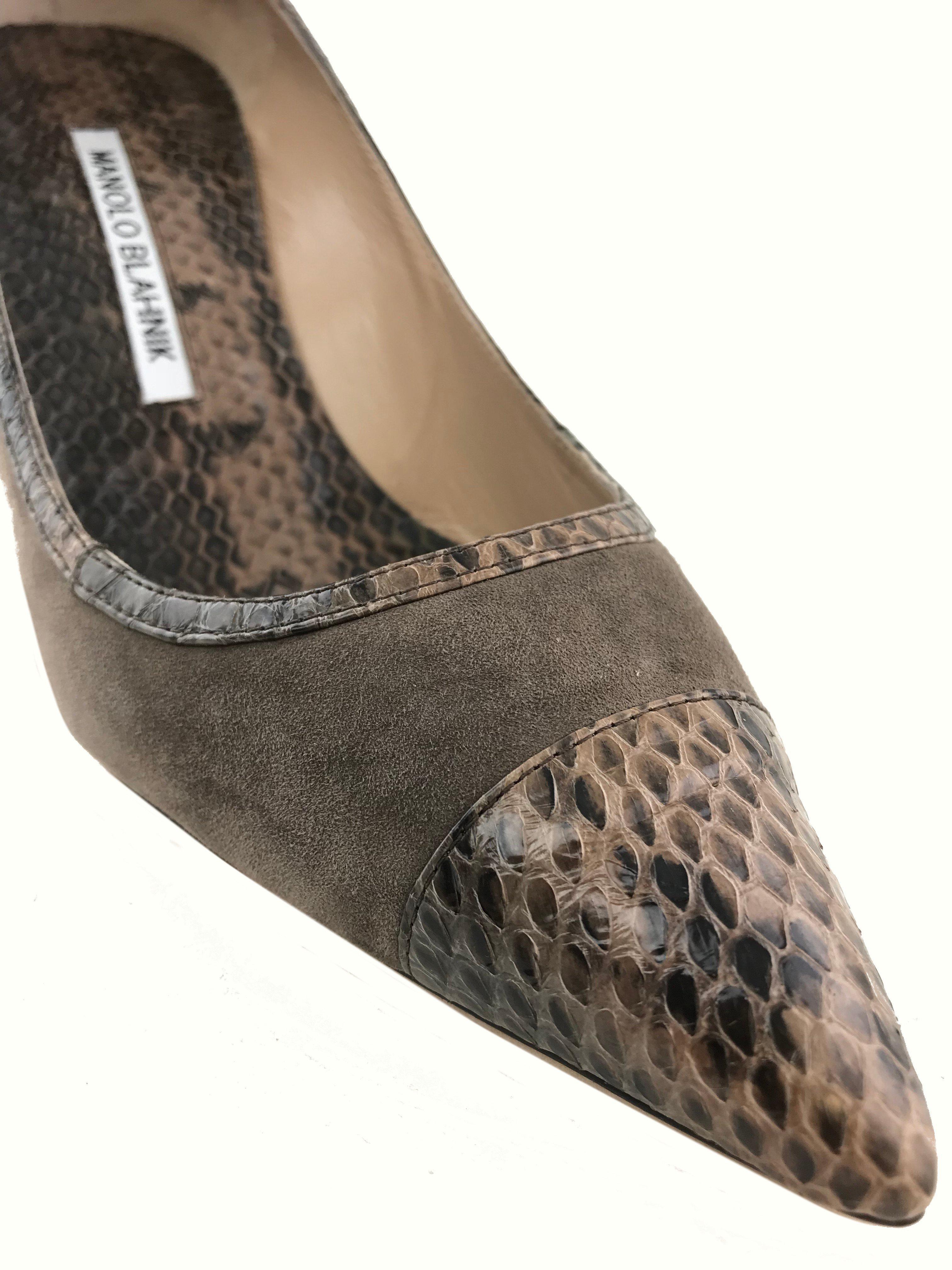 Manolo Blahnik Bottera Pointy Cap Toe Pumps Women's Size 8.5 - Elegant High Heels for Office, Party & Special Occasions