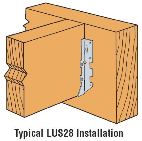 Simpson Strong-Tie LUS28 2x8 Double Shear Joist Hangers (40-Pack) - Heavy-Duty Galvanized Steel Construction for Deck, Floor & Roof Framing Projects
