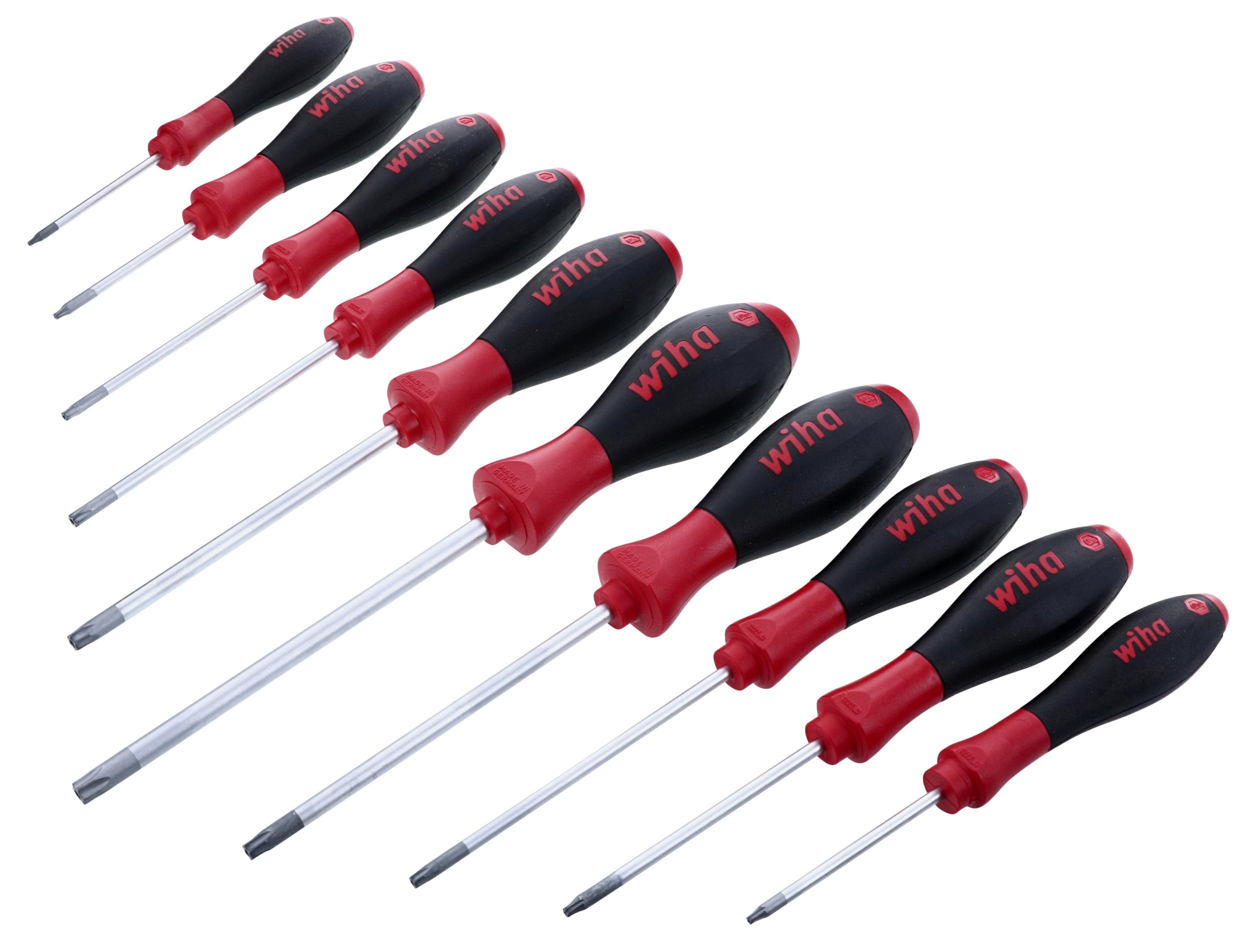 Wiha 36259 10-Piece Tamper Resistant Torx Driver Set (T7s-T40s) - Professional Screwdriver Kit for Electronics, Automotive & Home Repairs