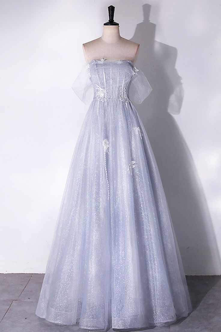 Off The Shoulder A-Line Tulle Prom Dress for Women - Elegant Birthday Party Gown J3330 | Perfect for Homecoming, Quinceañera & Formal Events