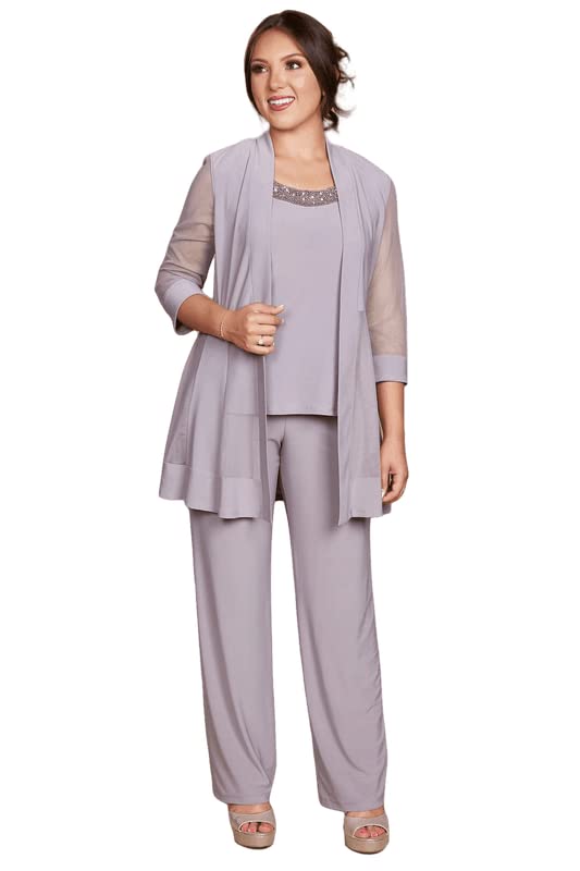 R&M Richards Women's Plus Size 2-Piece Jacket & Pant Suit Set - Professional Office Wear & Formal Business Attire for Women