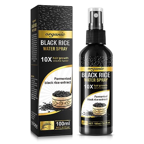 Rice Water Hair Growth Serum & Spray - Natural Treatment for Damaged, Dry Hair with Castor Oil, Biotin & Ginger | Promotes Thicker, Longer, Fuller Hair Regrowth | Perfect for Daily Hair Care & Scalp Nourishment