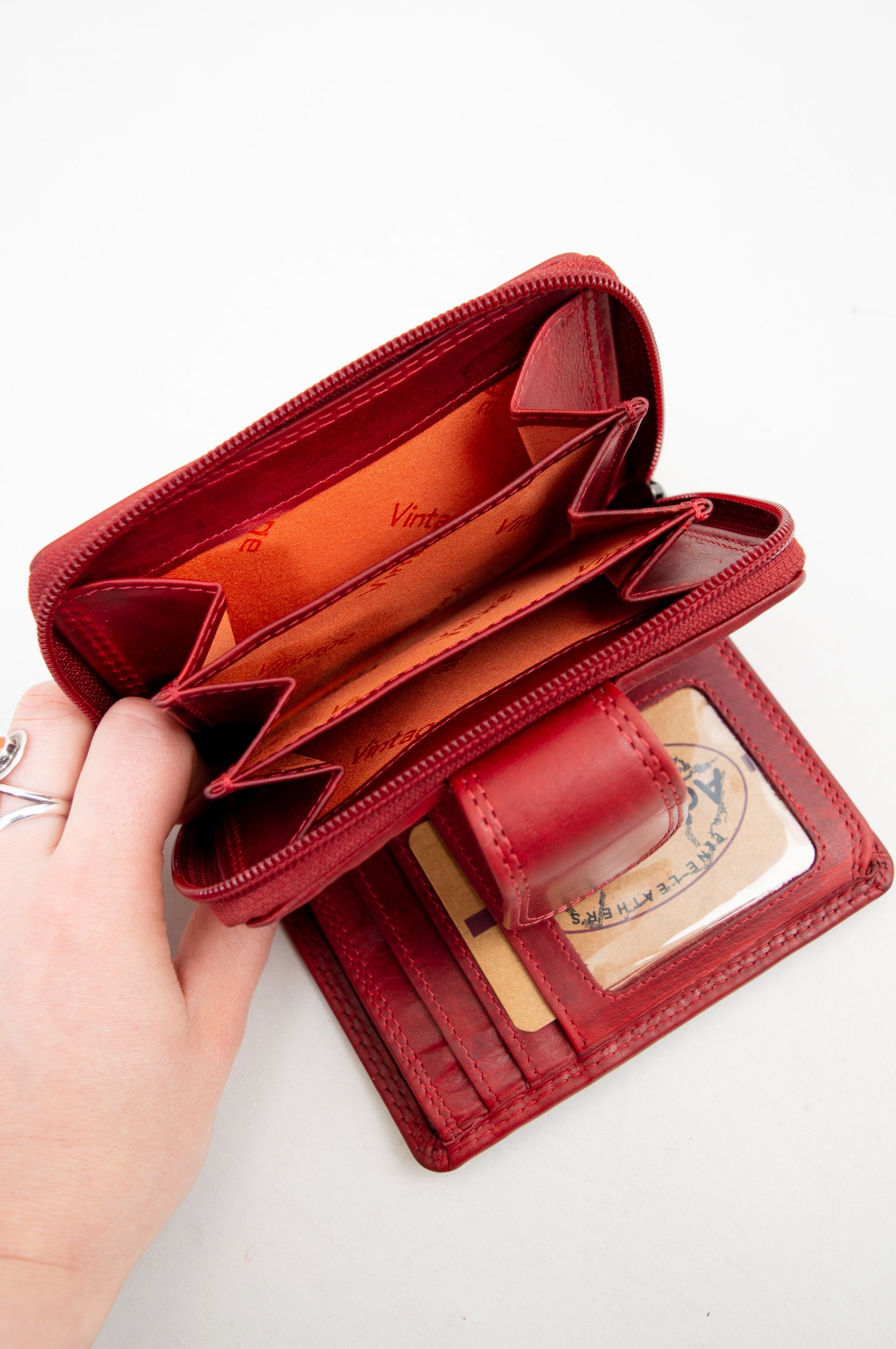 Adrian Klis 157 Women's Wallet - Genuine Leather Red Clutch Purse for Ladies | Perfect for Everyday Use, Parties & Travel