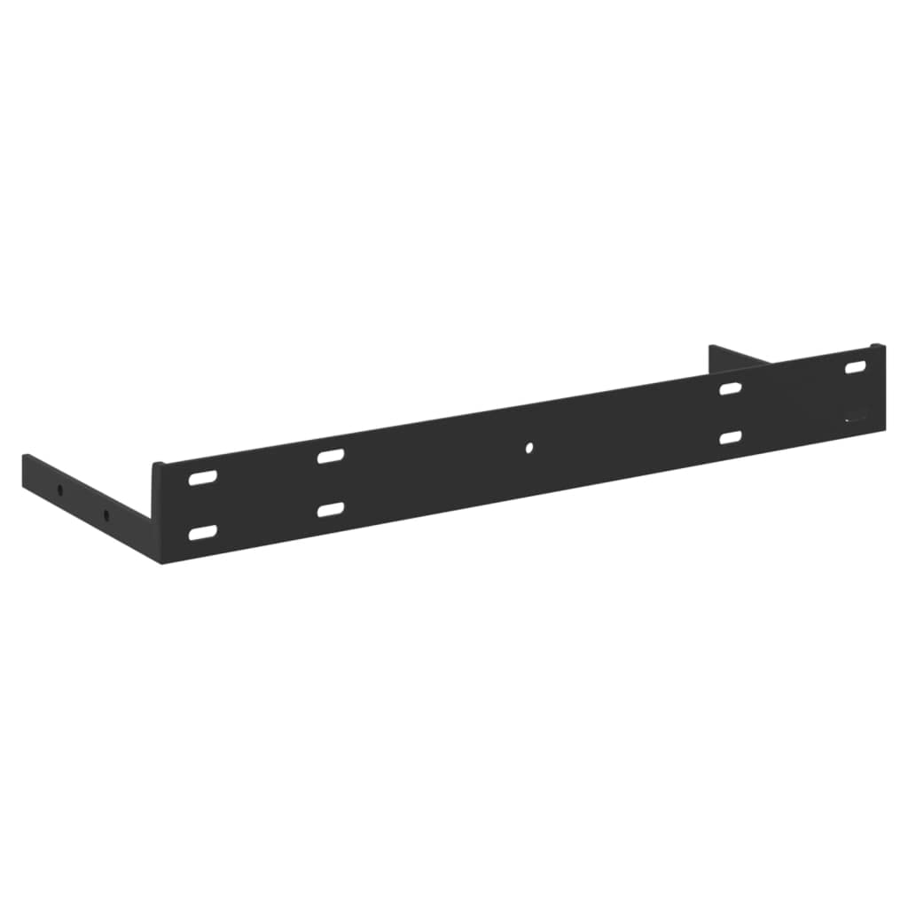 Floating Wall Shelves 2 Pack - Concrete Gray MDF Display & Storage Shelf (15.7