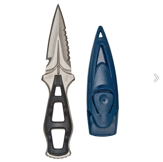 Aquatec Raptor Divers Knife - Professional Scuba Diving Knife with Blunt or Pointed Tip | Perfect for Underwater Safety, Cutting Ropes & Marine Activities