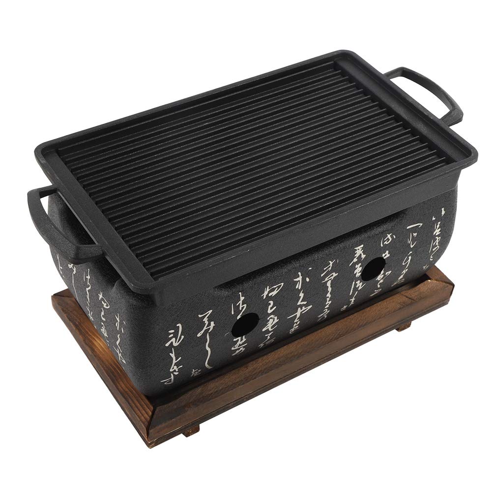 Faceuer Portable BBQ Grill - Japanese Style Charcoal Stove with Detachable Carbon Tray | Non-Toxic & Eco-Friendly | Perfect for Outdoor Camping, Picnics & Japanese Cuisine Cooking