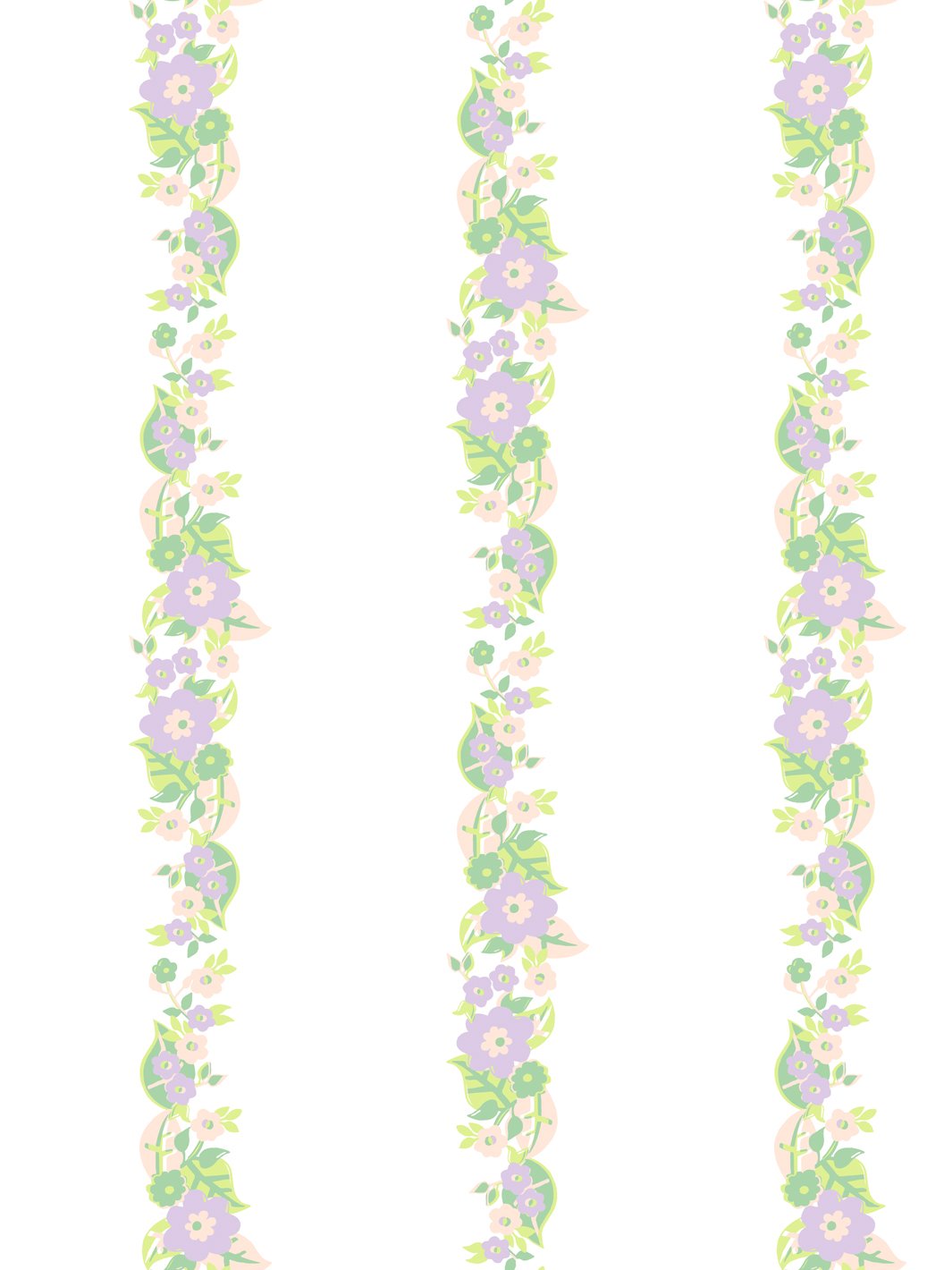 Barbie™ Floral Stripe Wallpaper - Lavender & Peach Peel & Stick Removable Wallpaper for Bedroom, Nursery, Living Room Decor