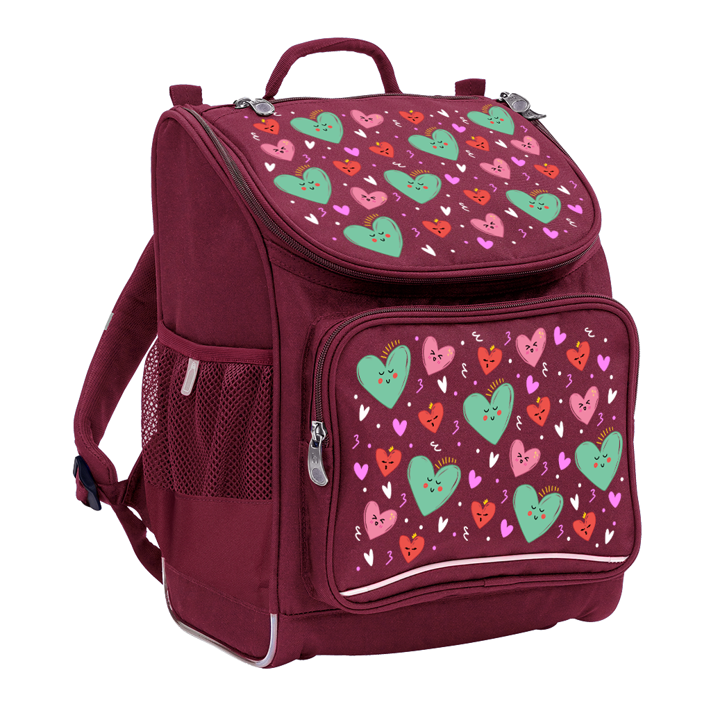 Sweet Hearts Mighty Backpack - Durable Waterproof School Backpack for Women & Men - Perfect for Travel, Hiking, College & Work Commute