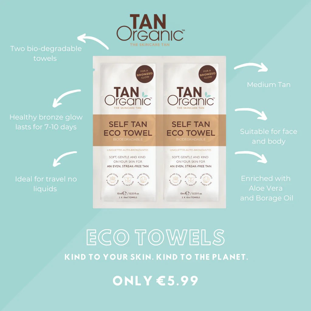 Organic Self-Tanning Towel for Sunless Tanning - Eco-Friendly & Reusable - Perfect for Travel, Gym & At-Home Glow