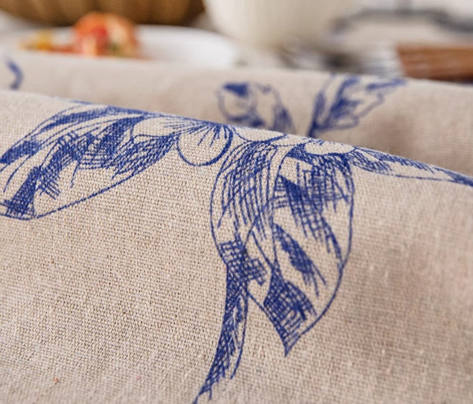 Premium Cotton Rectangular Tablecloth for Dining Room - Farmhouse & Wedding Decor, Washable Kitchen Table Cover for Oval & Square Tables - Perfect for Parties, Holidays & Everyday Use