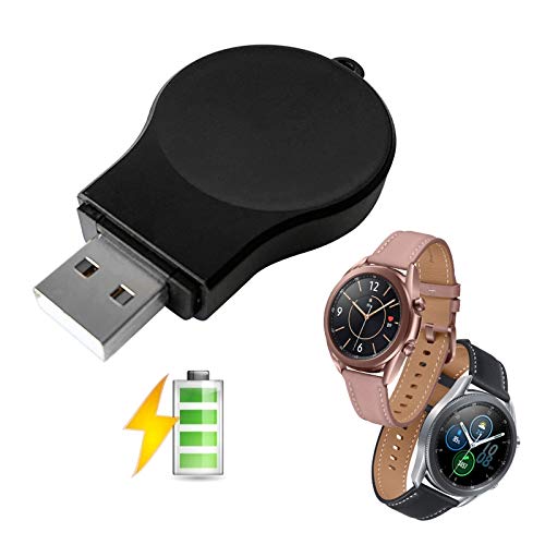 Portable Wireless Charger for Samsung Galaxy Watch 5 Pro/4/3/Active2 - USB Car Charger Keychain (2-Pack) | Fast Charging for Travel, Work & Gym Use