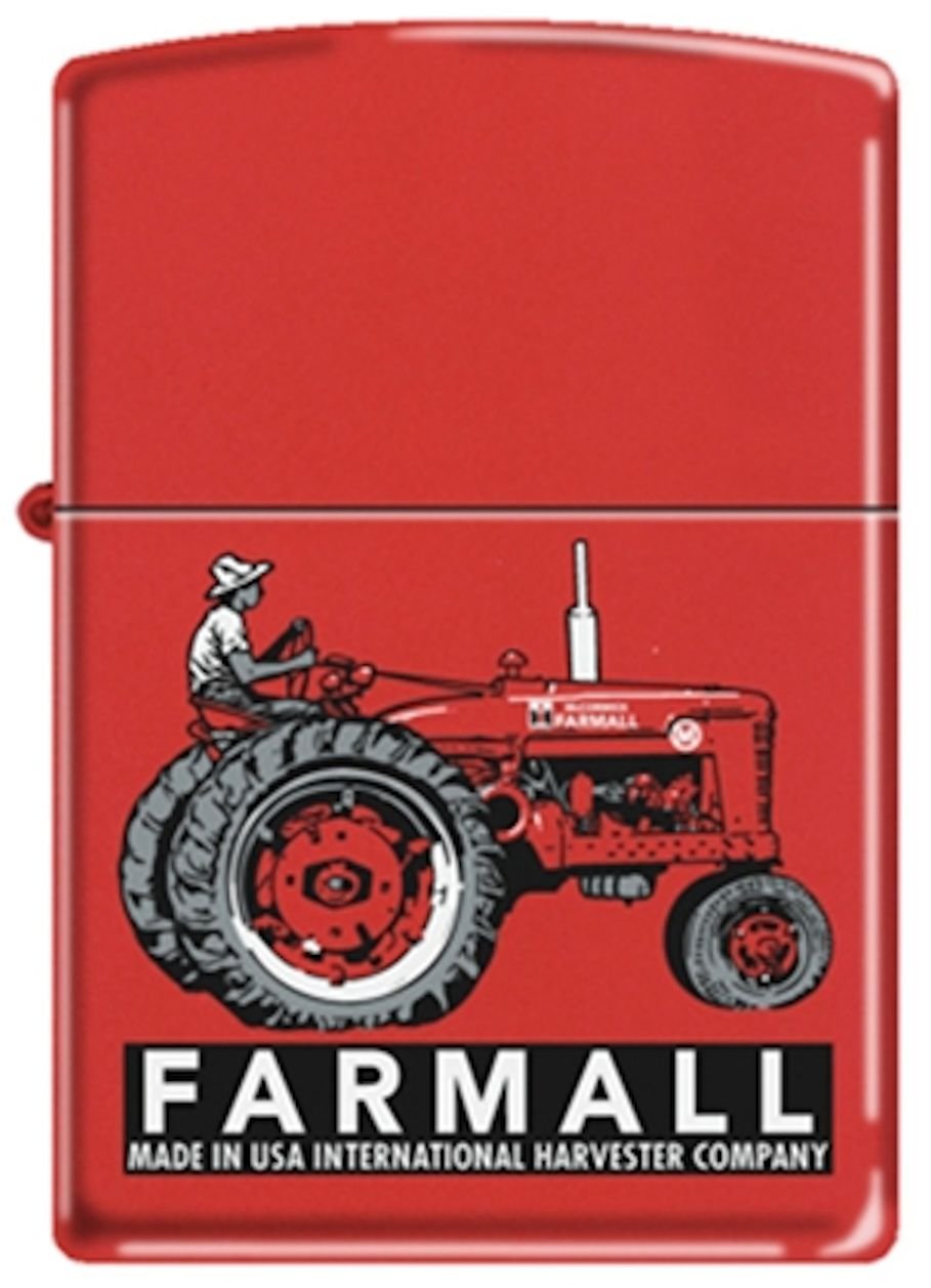 Vintage Farmall Super M Red Antique Tractor Collectible Zippo Lighter - Perfect for Farmers, Collectors & Outdoor Enthusiasts