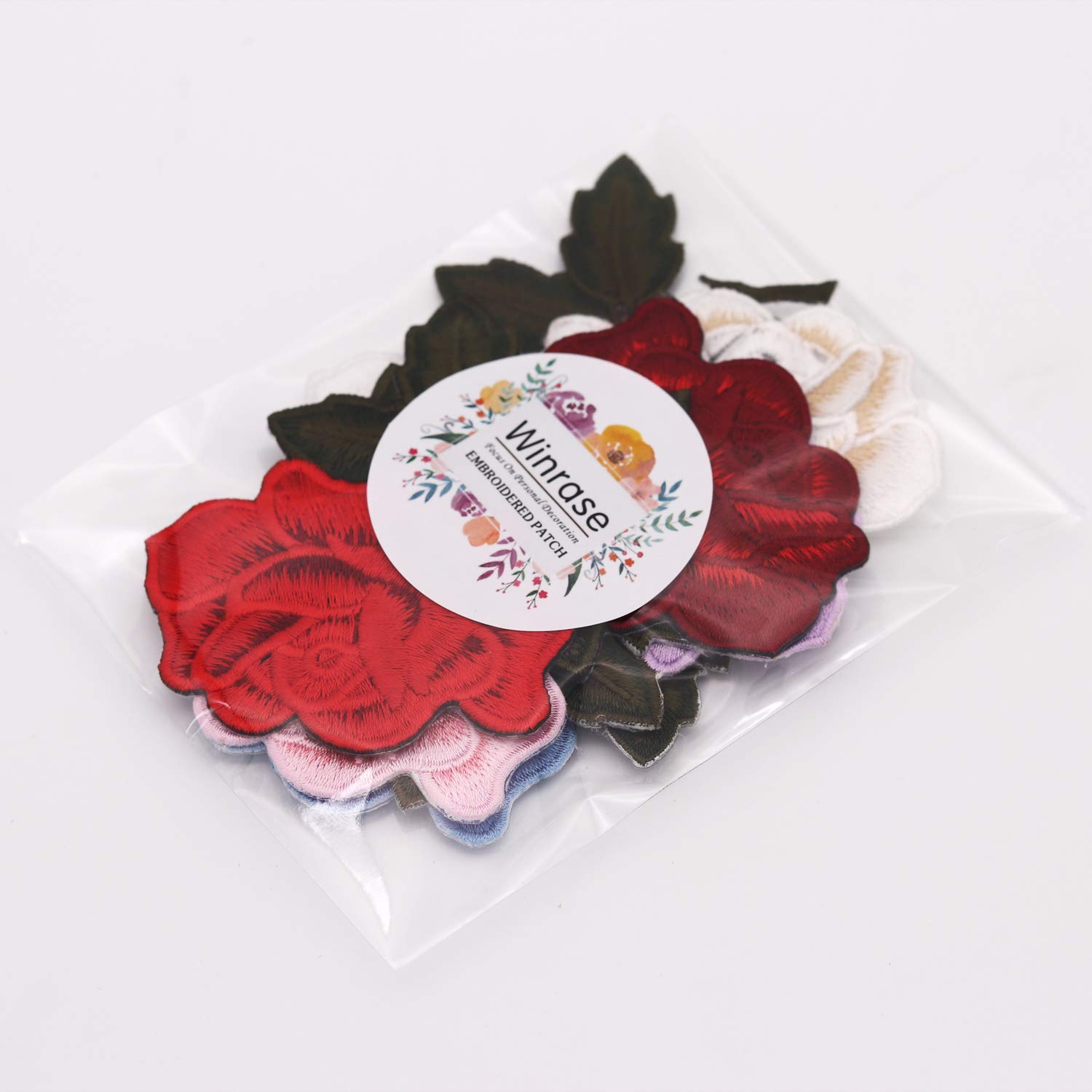 7pcs Embroidered Rose Flower Iron-On Patches for DIY Clothing & Accessories - Custom Sew On Applique for Jeans, Jackets, Kids Clothes, Bags, Backpacks, Hats & Crafts | Perfect for Denim Upcycling, Fashion Customization & DIY Gift Making (Roses 7pcs)