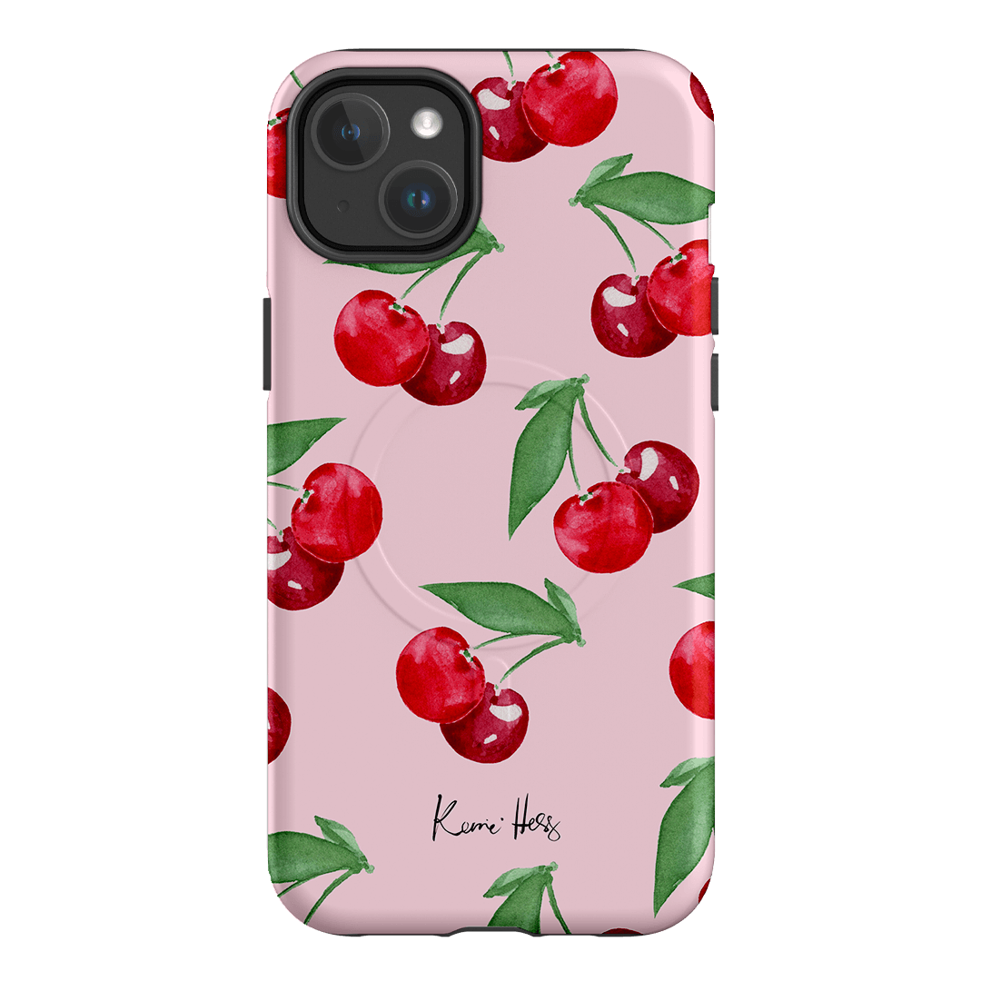 Cherry Rose Floral Pattern Phone Case for iPhone 15 14 13 12 Pro Max - Slim Protective Cover with Non-Slip Grip - Perfect for Everyday Use, Travel & Gift Giving