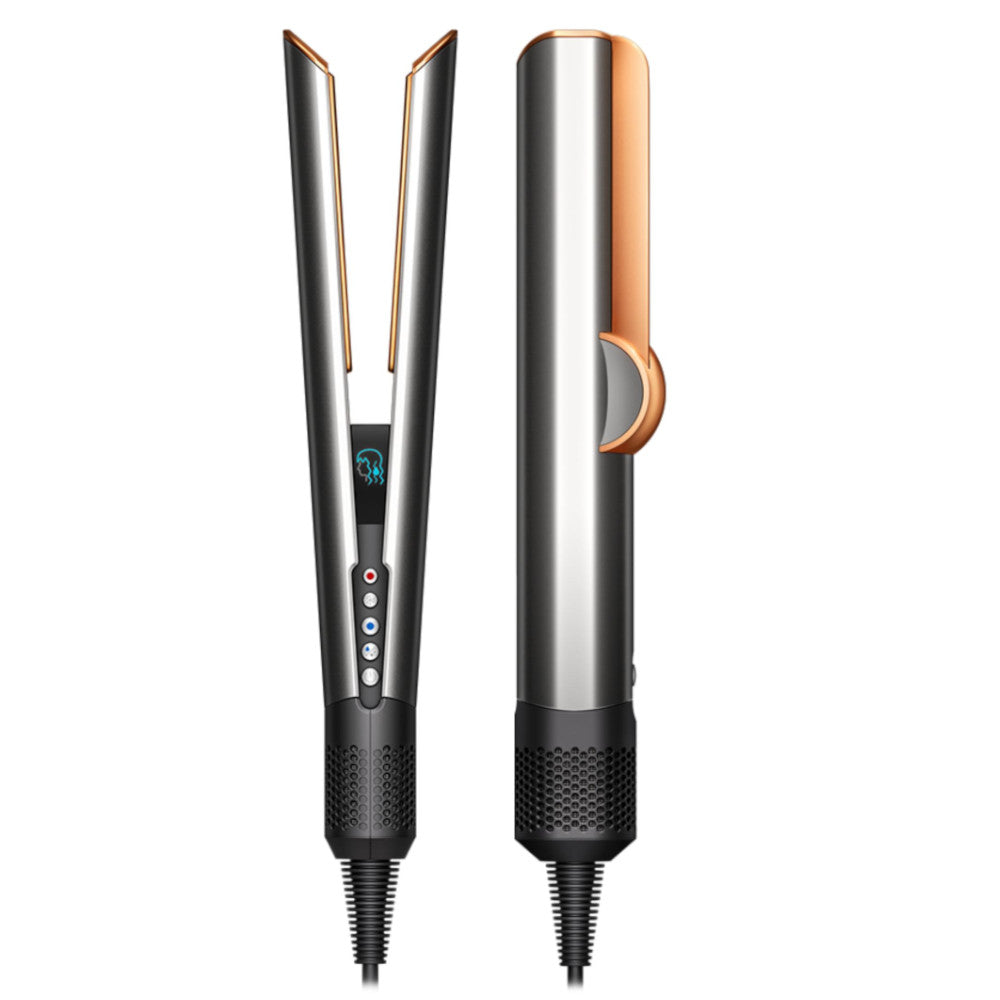 Dyson Airstrait Hair Straightener - Bright Nickel/Rich Copper | Certified Refurbished with 1 Year Warranty | Professional Salon Quality Styling for Smooth, Shiny Hair at Home