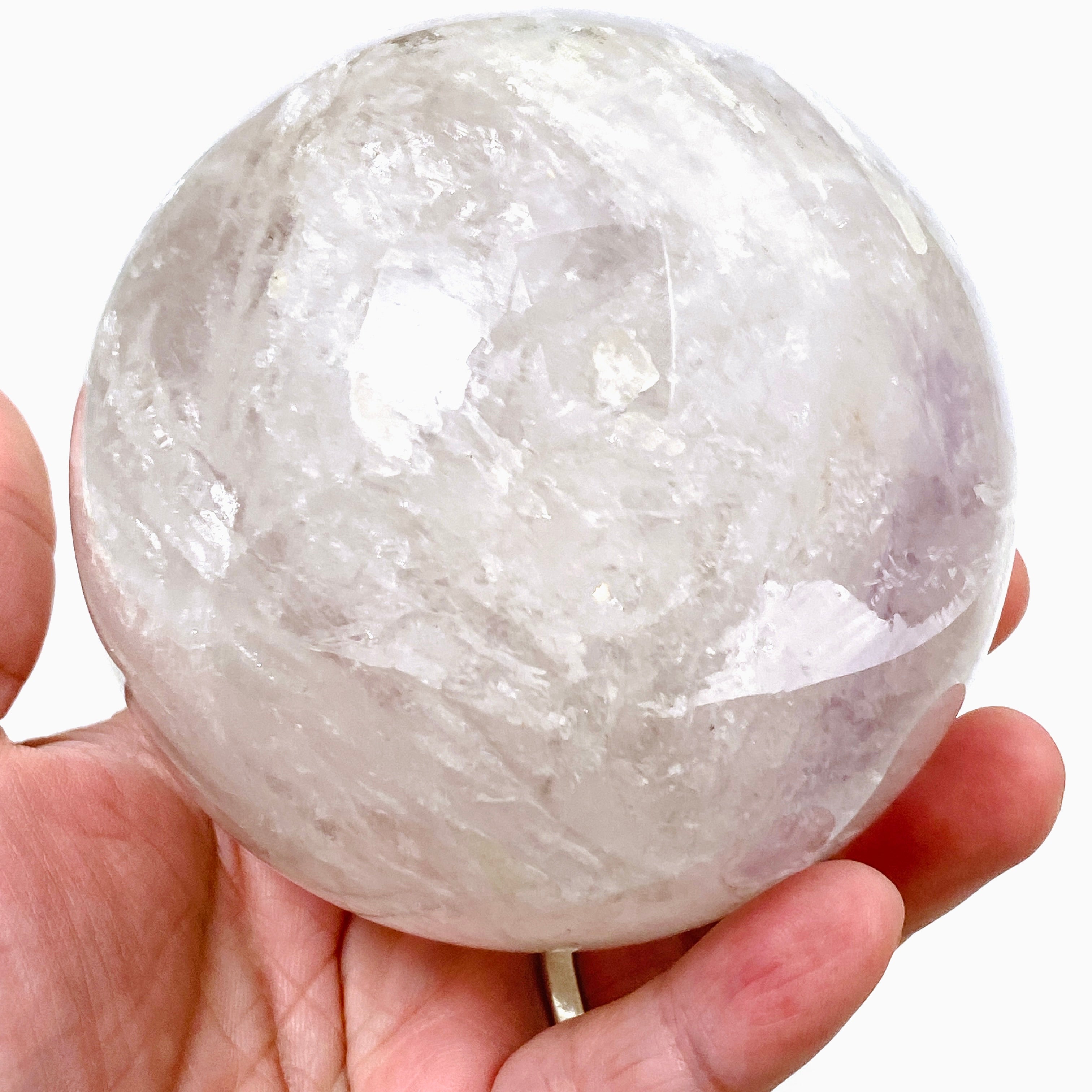 Enhydro Quartz Sphere EQS 02 - Natural Crystal Healing Stone for Meditation, Energy Work & Home Decor