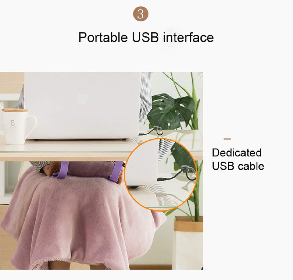 USB Electric Heating Blanket - Flannel Mini Heated Blanket for Car, Home & Office - Soft Warming Pad for Lunch Break, Hand Warmer & Winter Comfort - Perfect for Travel, Work & Relaxation