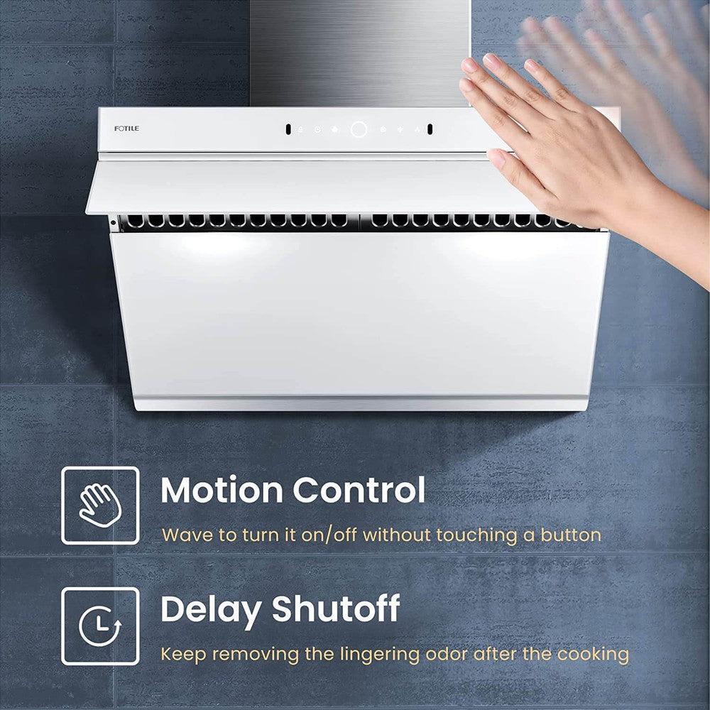 Fotile JQG7505 30-inch 1000 CFM Wall Mount Range Hood with Motion & Touch Control - Stainless Steel Kitchen Vent Hood for Gas Stove, Perfect for Modern Home Cooking & Smoke Removal