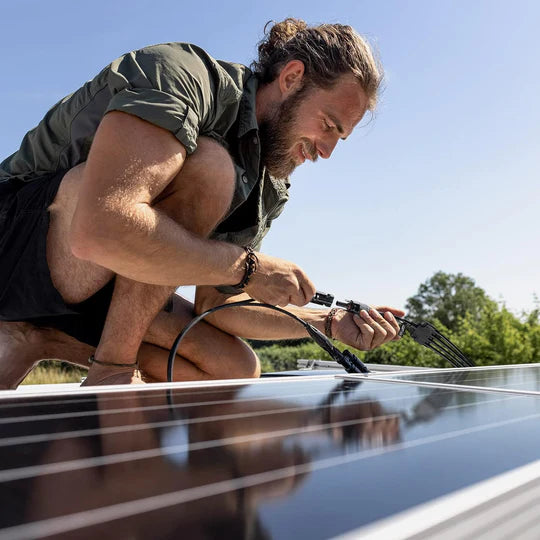 BougeRV 1 to 4 Solar Panel Parallel Connectors - High Efficiency Solar Cable Wire for RV, Boat, Off-Grid Power Systems - Perfect for Camping, Marine & Emergency Backup Power