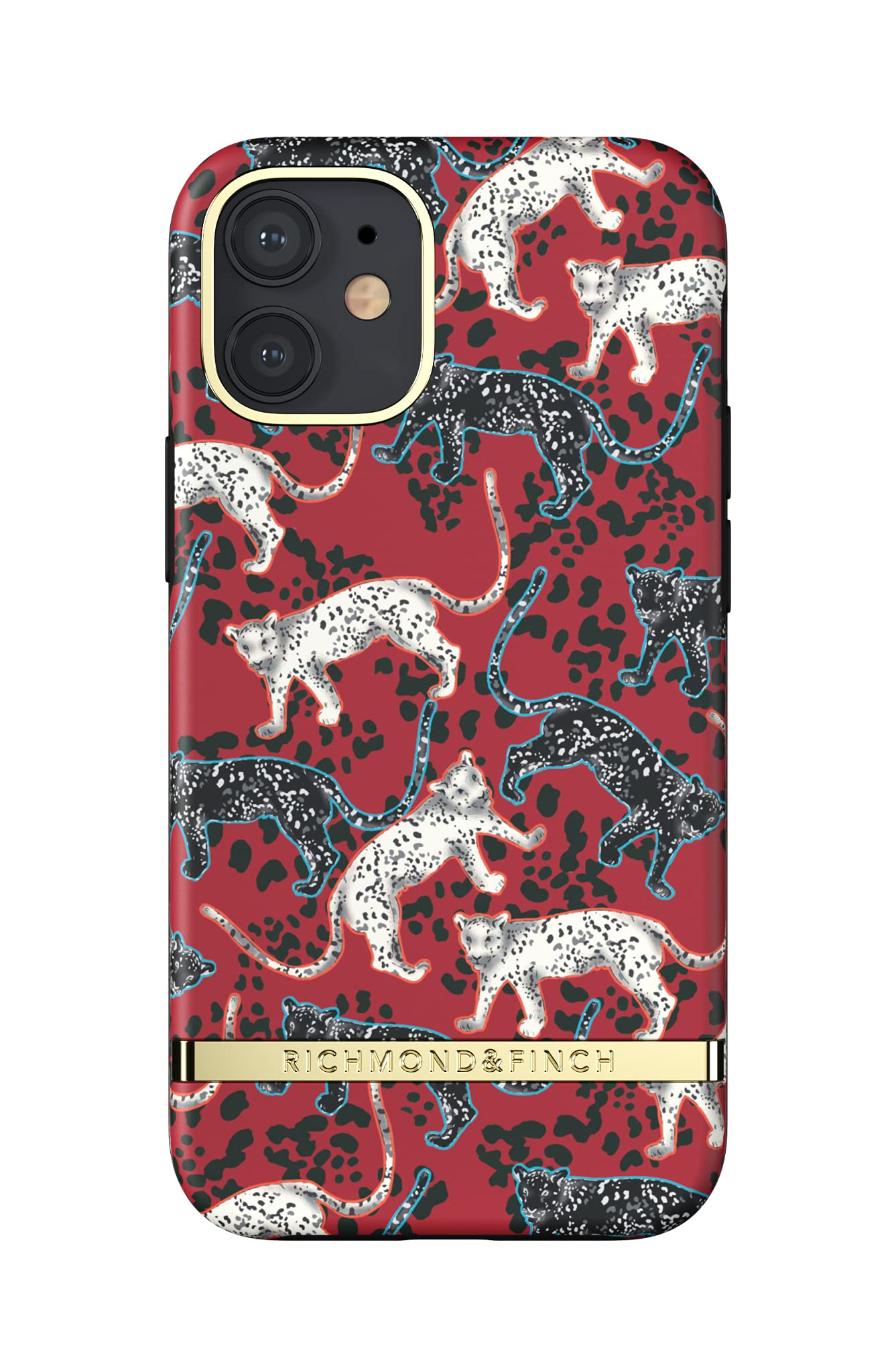 Richmond & Finch iPhone 12 Mini Case - Premium Red Leopard Print Protective Cover for 5.4 Inch | Shockproof & Scratch Resistant | Perfect for Everyday Use, Travel & Outdoor Activities