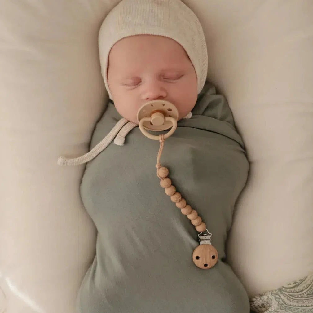 Mushie Silicone Pacifier Clip for Babies - Hera Style (Choose Your Color) - Perfect for On-the-Go, Daycare & Travel Accessories
