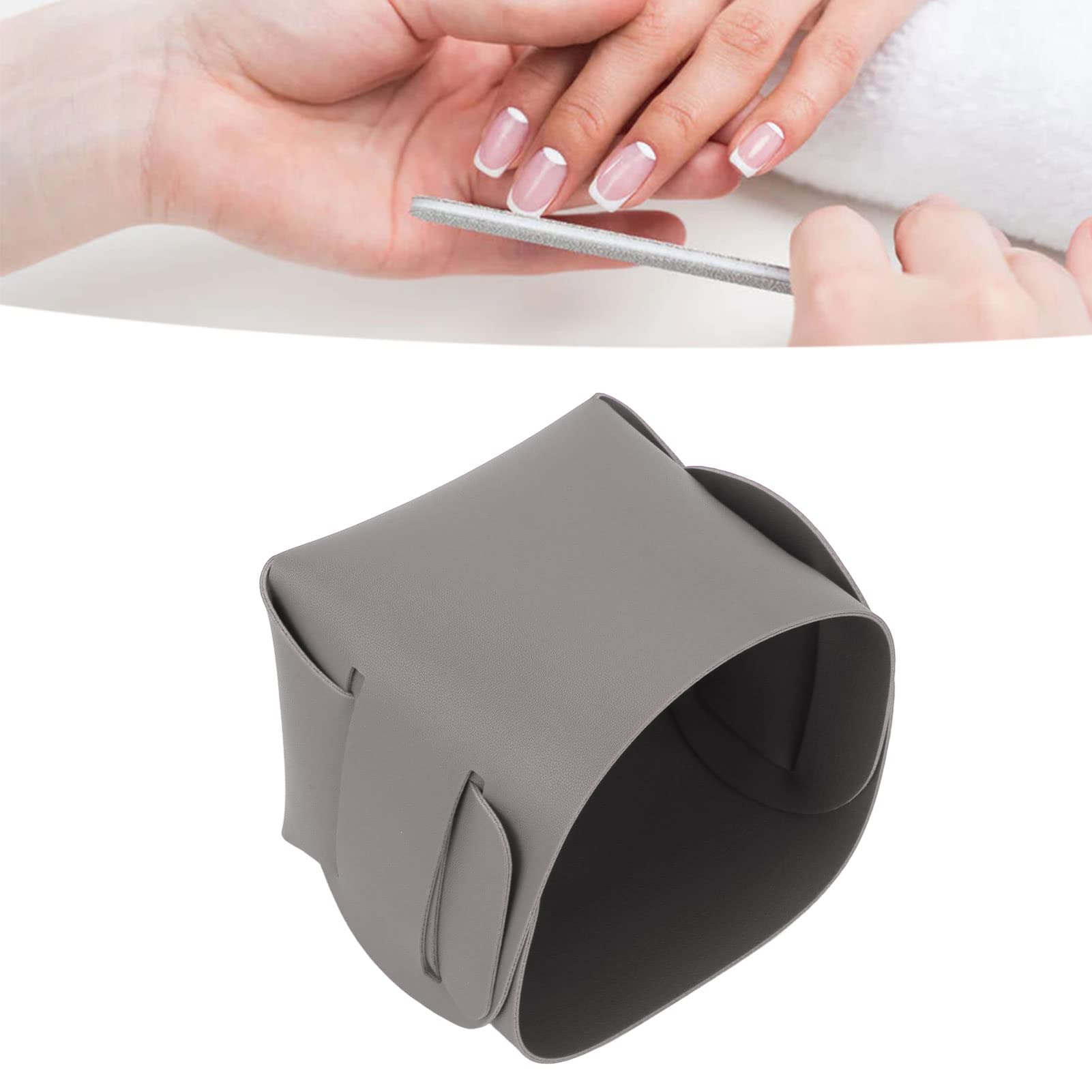 Professional Nail Art Tool Organizer - PU Leather Manicure Case for Nail Polish Storage (Grey) | Perfect for Salon, Home & Travel Nail Care Organization