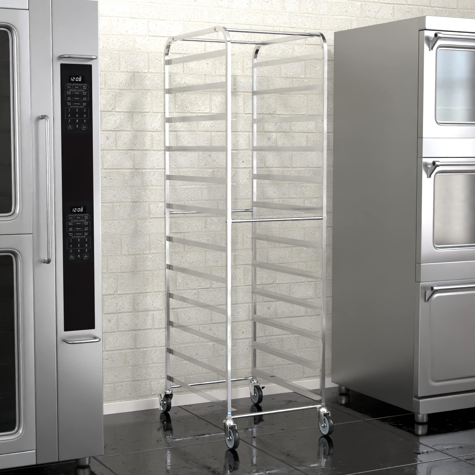 12 Pan End Load Bun/Sheet Pan Rack - Heavy Duty Commercial Kitchen Storage Organizer for Bakeries, Restaurants & Catering Services