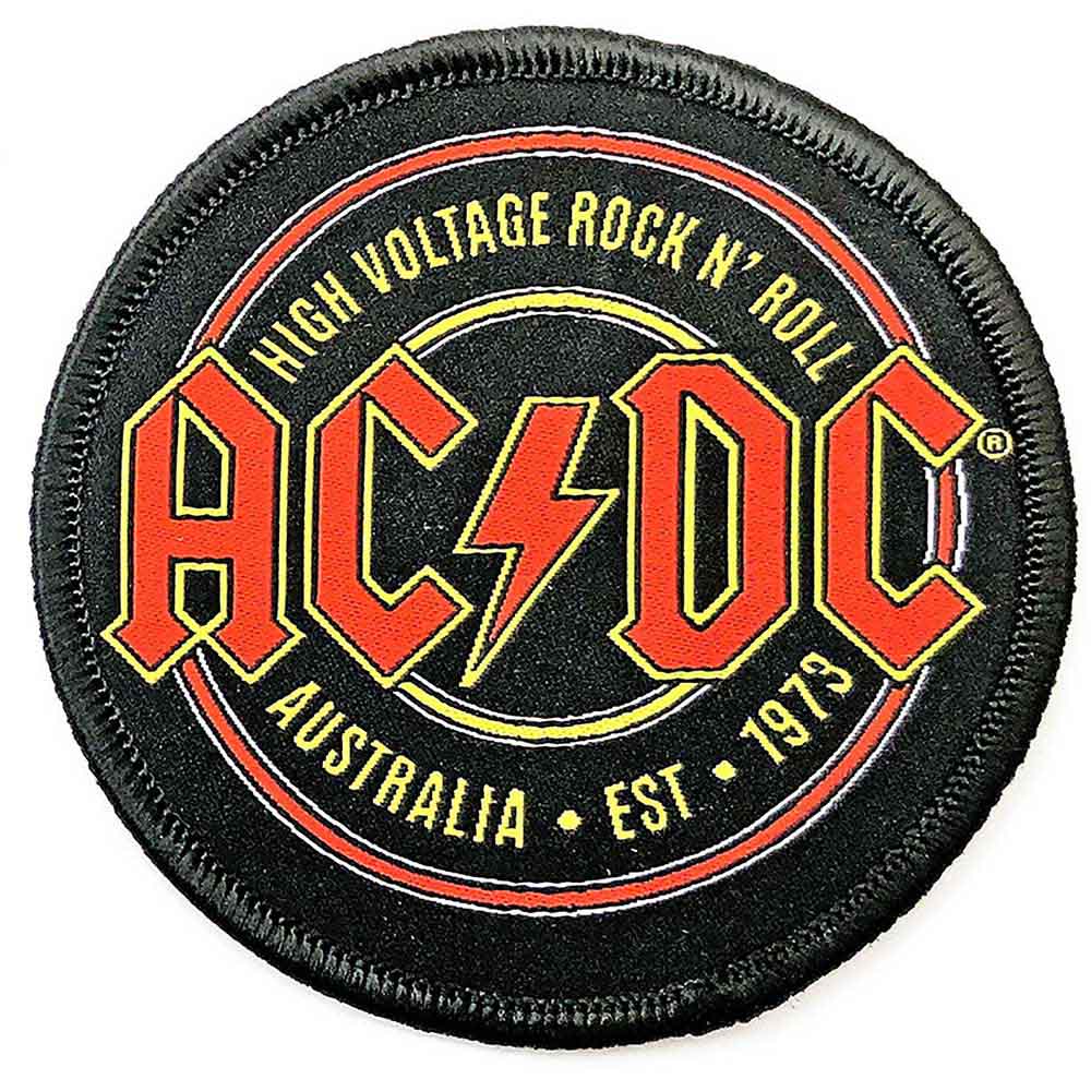 AC/DC Iron On Patches - Vintage 1973 Rock Band Emblem for Jackets, Jeans & Backpacks | Perfect for Concerts & Music Fans