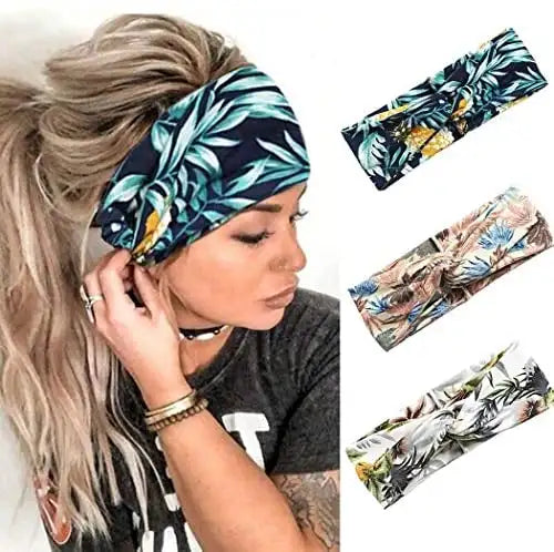 Boho Criss Cross Headband 3-Piece Set - Stylish Hair Accessories for Women, Girls, Yoga, Festivals & Everyday Wear