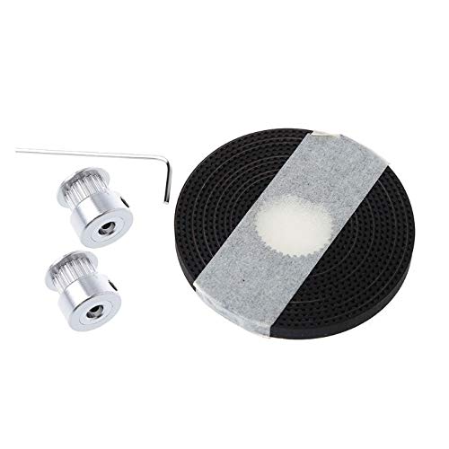 Deek Robot GT2 Pulley 16 Teeth 5mm Bore with 2M GT2 Belt - 3D Printer Parts Kit for RepRap Prusa i3 MK3, CR-10, Ender 3 - Perfect for DIY 3D Printer Repairs & Upgrades