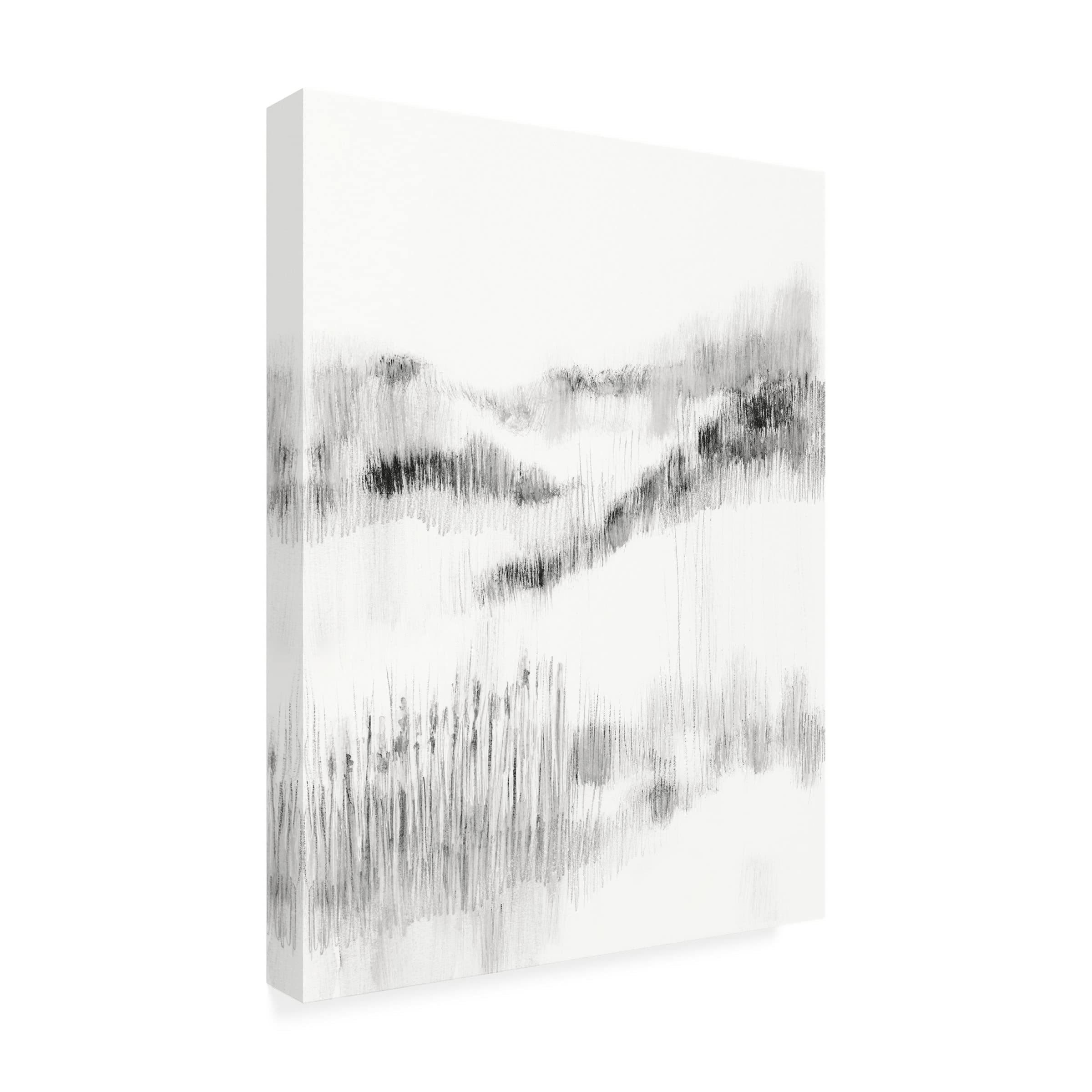 Jennifer Goldberger 'Grassy Hill II' Canvas Wall Art Print - Landscape Nature Painting for Living Room, Bedroom & Office Decor