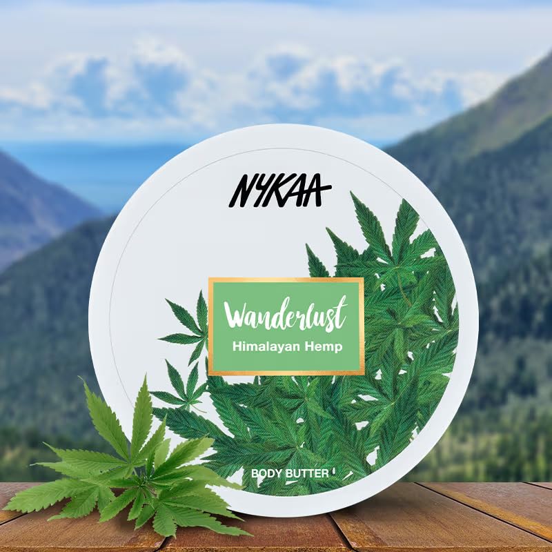 Nykaa Naturals Wanderlust Body Butter with Himalayan Hemp - 6.7 oz Moisturizing Cream for Women - Hydrating & Nourishing for Dry Skin - Perfect for Daily Use & After Shower Care