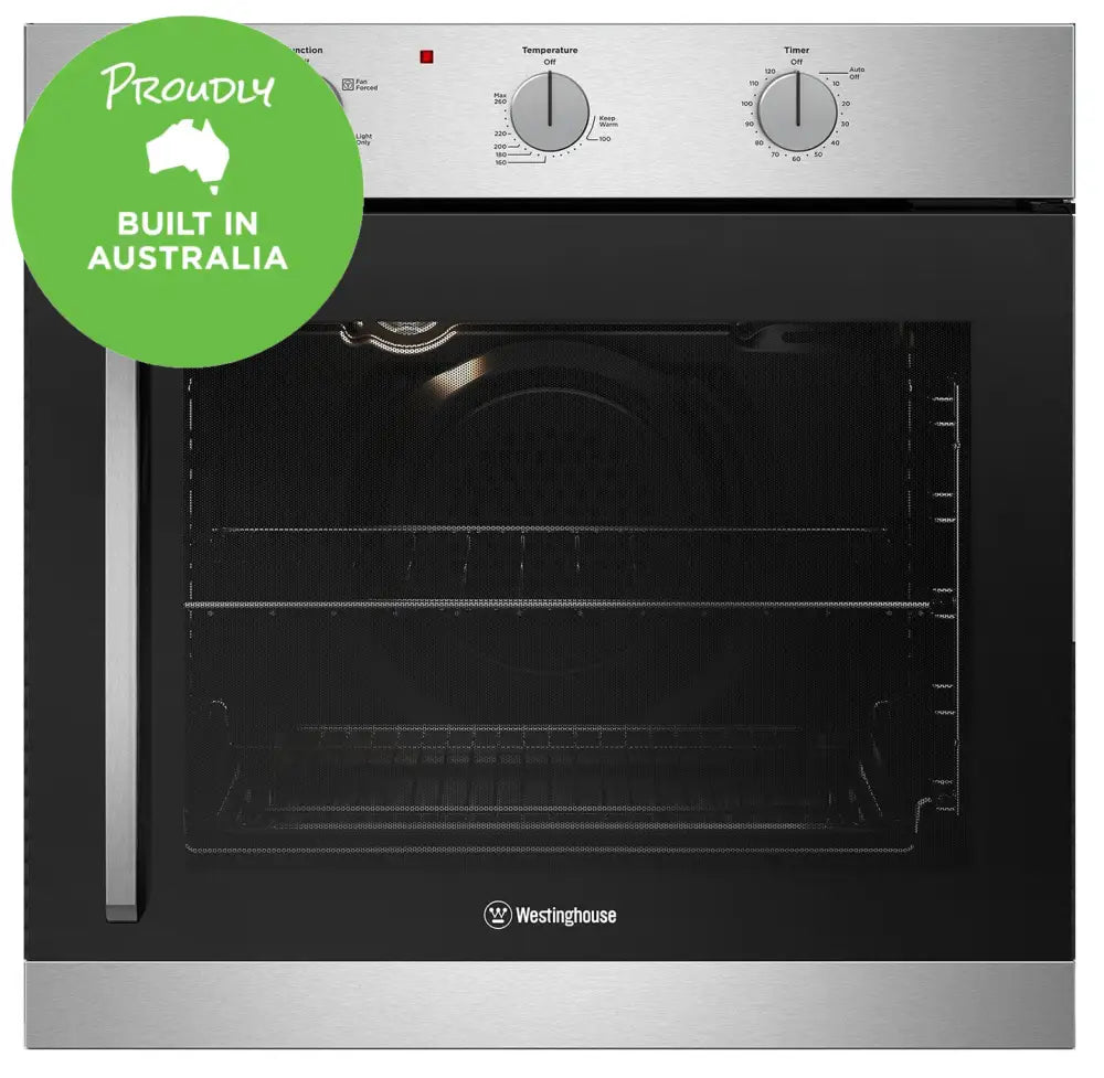 Westinghouse WVES613SC 60cm 5-in-1 Multi-Function Right-Hand Oven - Stainless Steel Built-In Electric Oven for Baking, Roasting & Broiling - Perfect for Home Kitchens & Small Restaurants