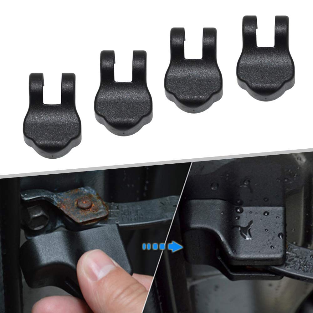 Waterproof Dustproof Car Door Lock Stopper Cover for Subaru Legacy Forester Crosstrek Outback - Black Arm Protector (4 Pcs) - Prevent Scratches & Protect Interior from Dirt