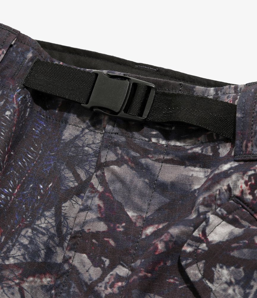 Ripstop BDU Belted Shorts - Grey Camo Tactical Pants for Outdoor Adventures & Military Style