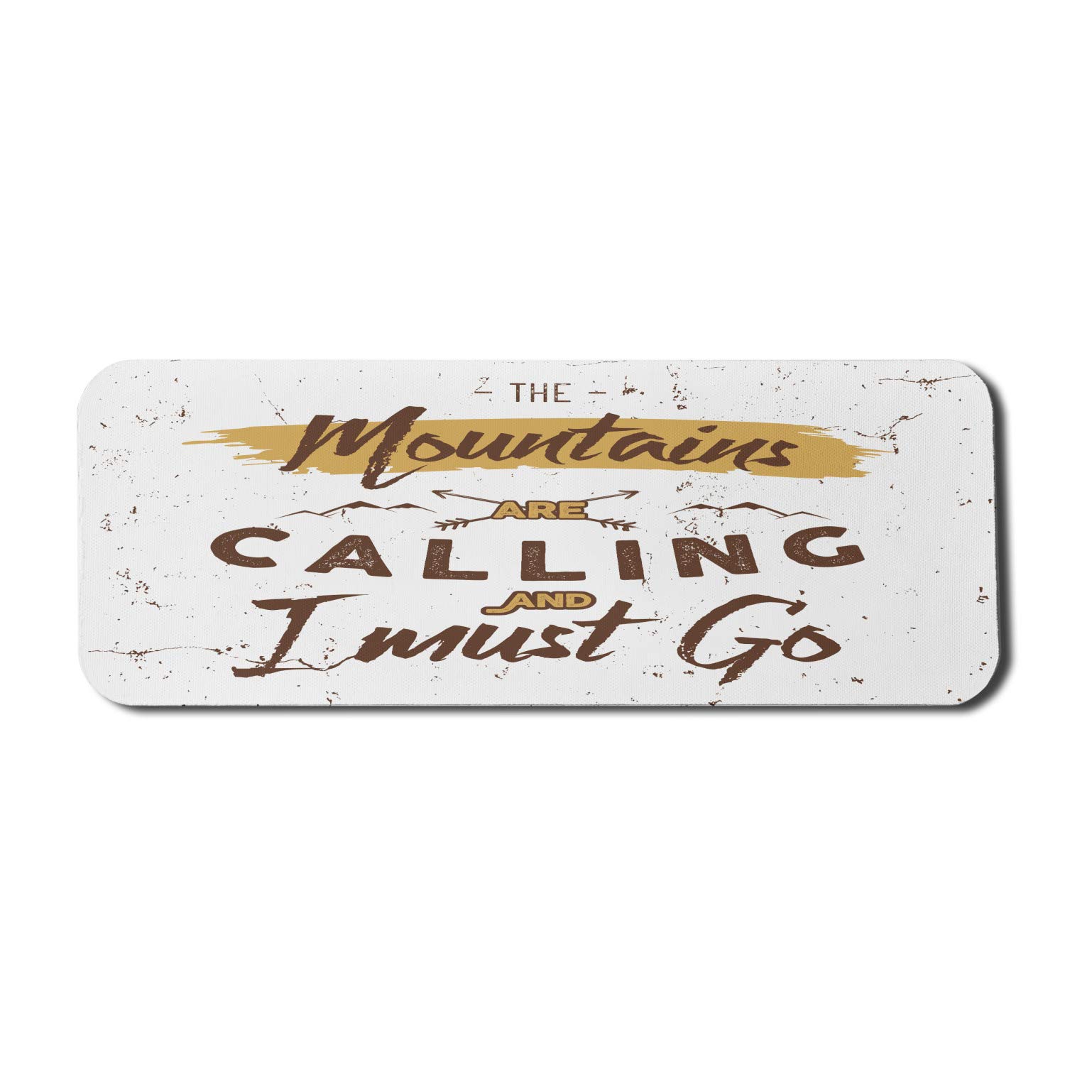 Ambesonne Adventure Mouse Pad - Inspirational Travel & Outdoors Design with 