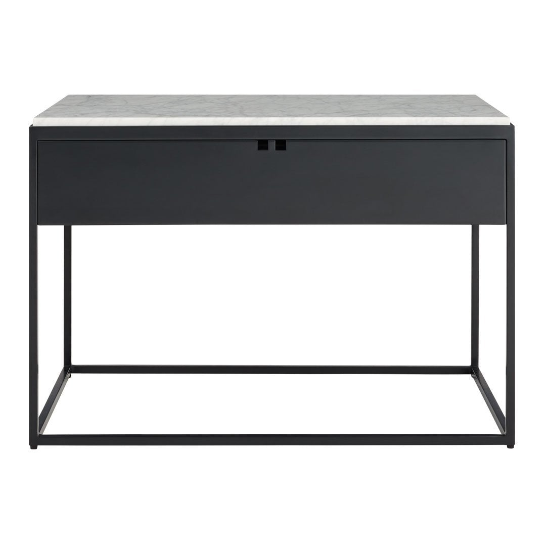 Modern Nightstand with USB Ports - Wooden Bedside Table with Storage Drawer for Bedroom, Living Room, and Office Use